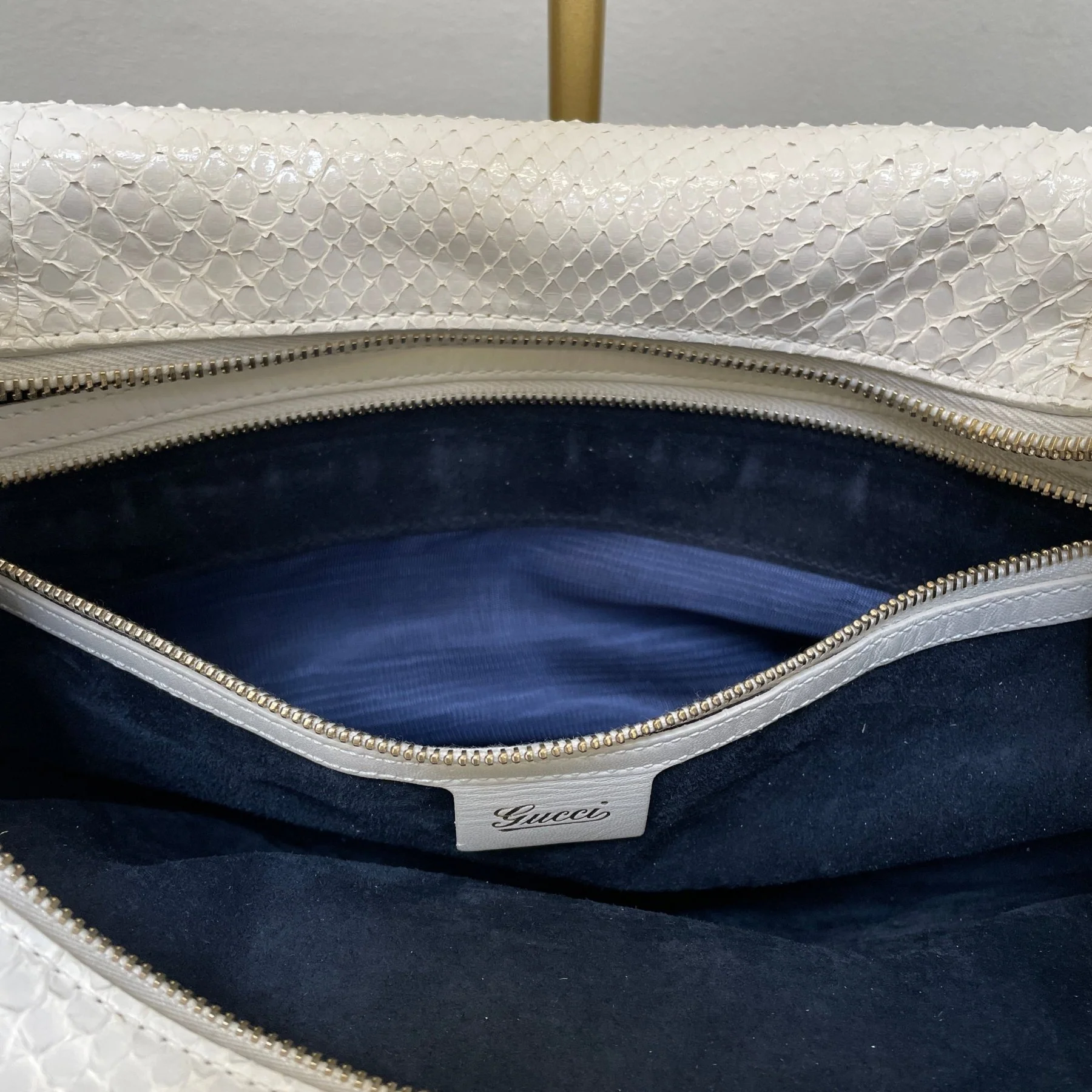 00s Gucci Bamboo Ring Snakeskin Shoulder Bag By Tom Ford - Image 9