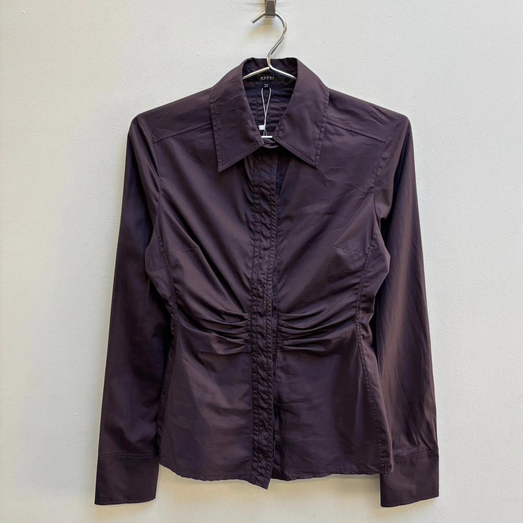 Gucci By Tom Ford Cinched Button Up Blouse