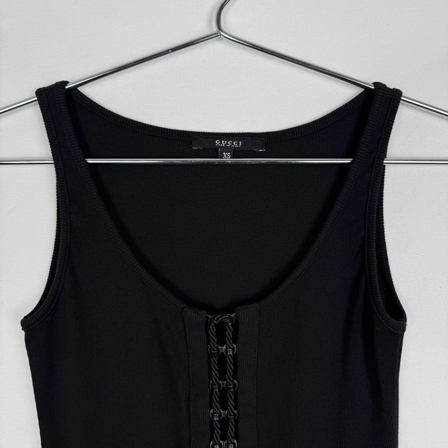 SS09 Gucci by Frida Giannini Tassel Tank Top - Image 3
