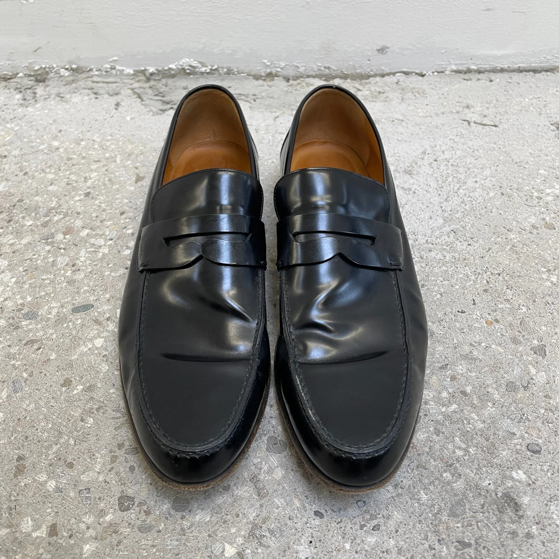 Gucci Patent Leather Penny Loafers - Image 3