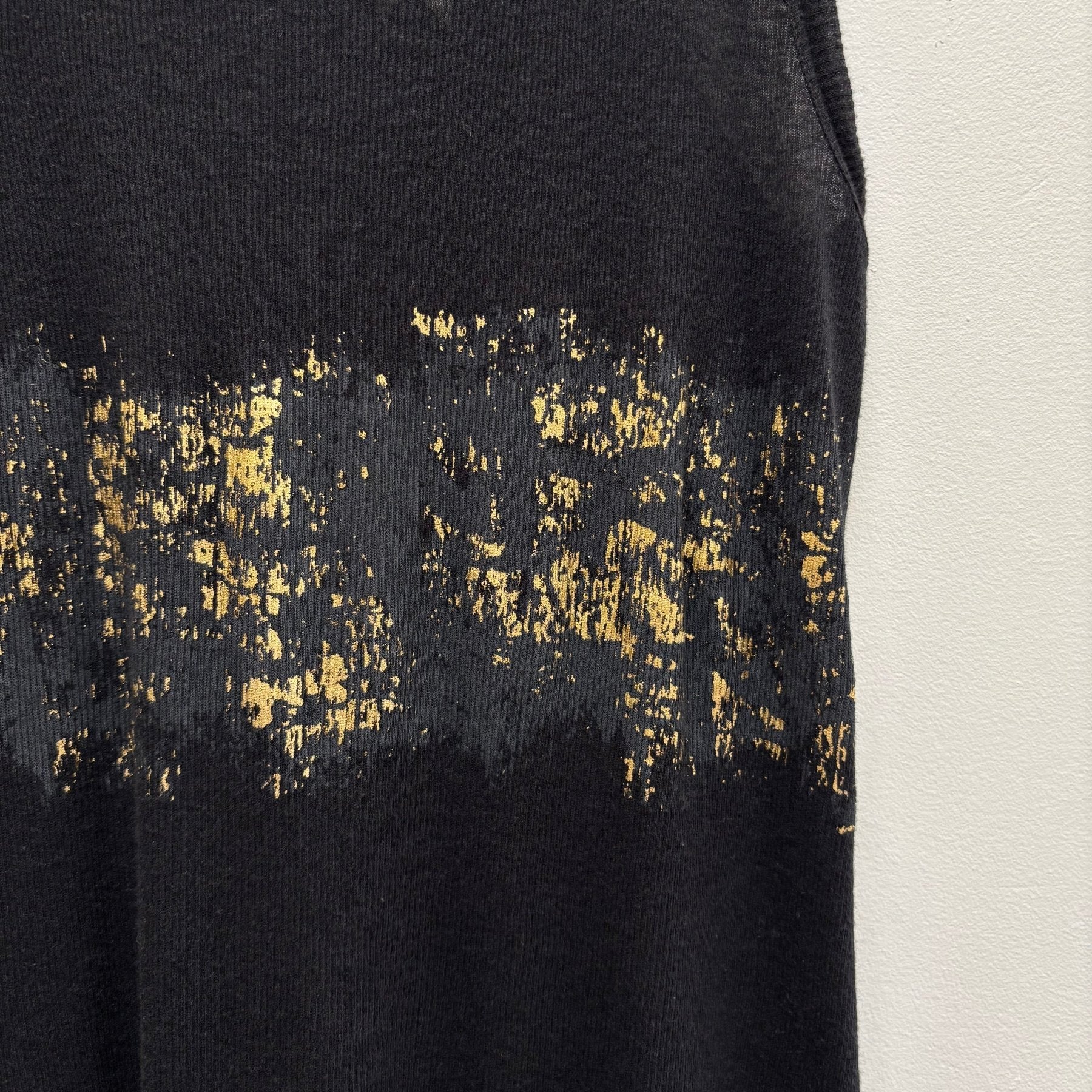 Haider Ackermann Gold Ribbed Tank Top - Image 4