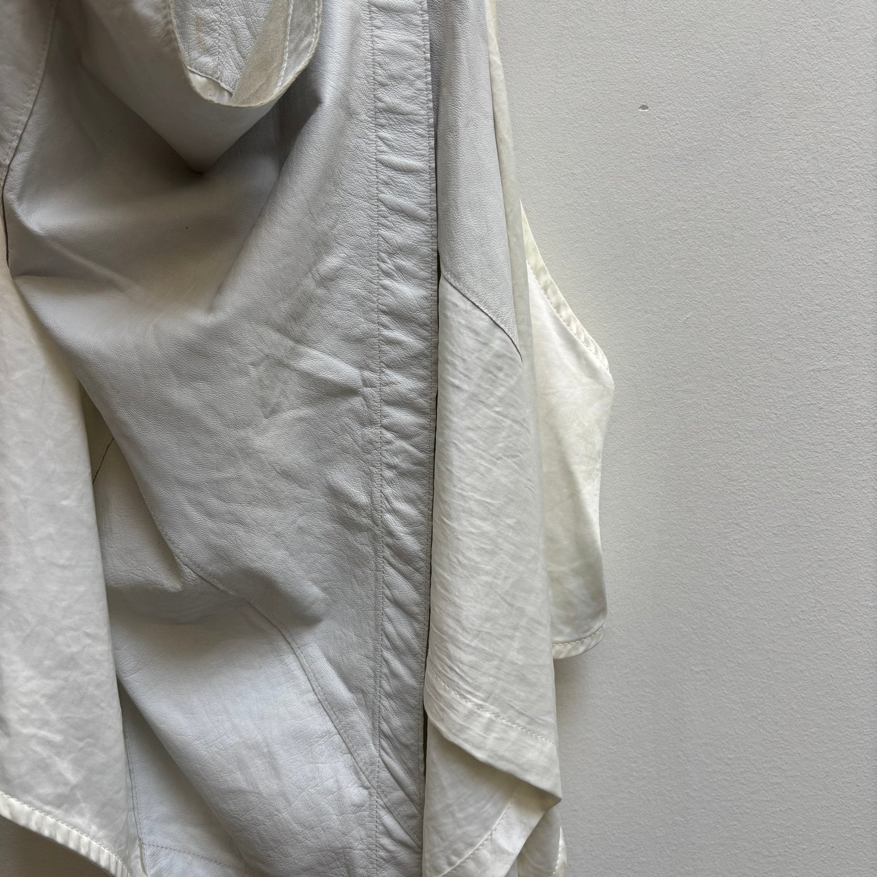 Helmut Lang Asymmetrical Leather Vest Top - Image 5