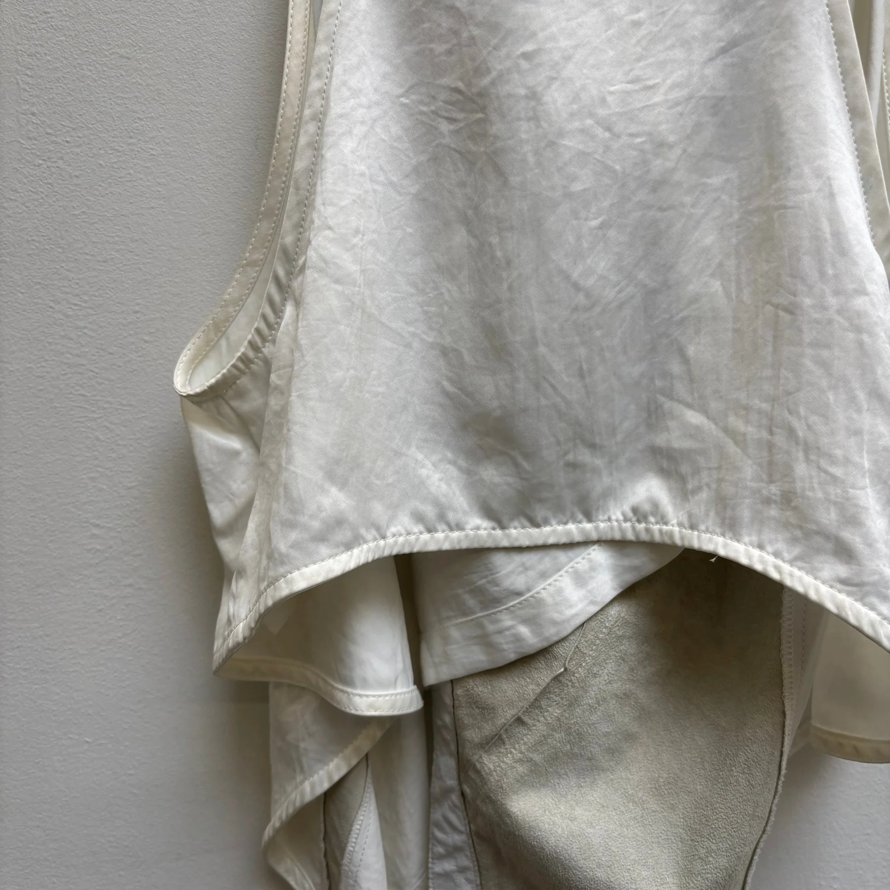 Helmut Lang Asymmetrical Leather Vest Top - Image 9