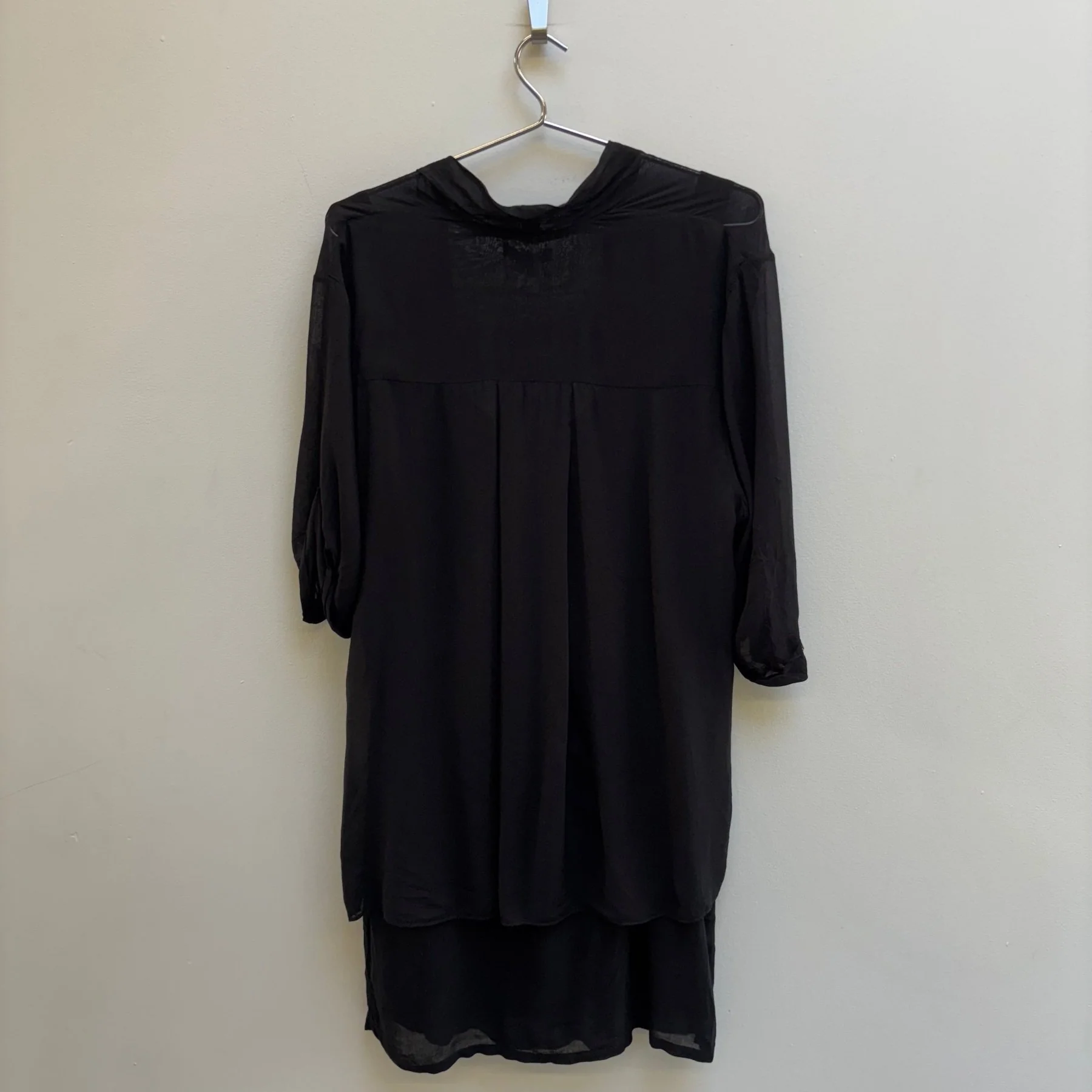 Helmut Lang Layered Sheer Draped Dress - Image 2