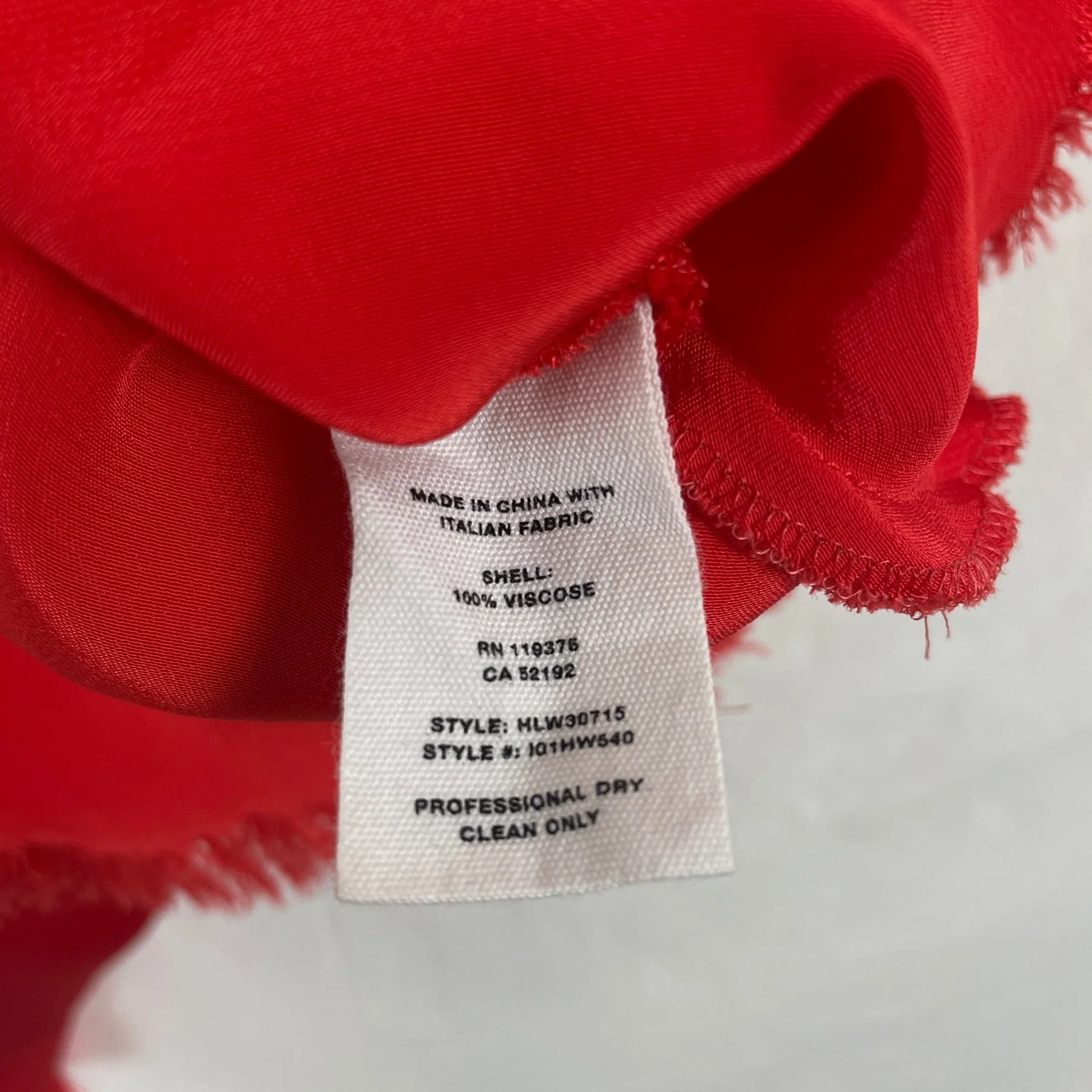 Helmut Lang Red Tank Top Frayed Edge - Image 4