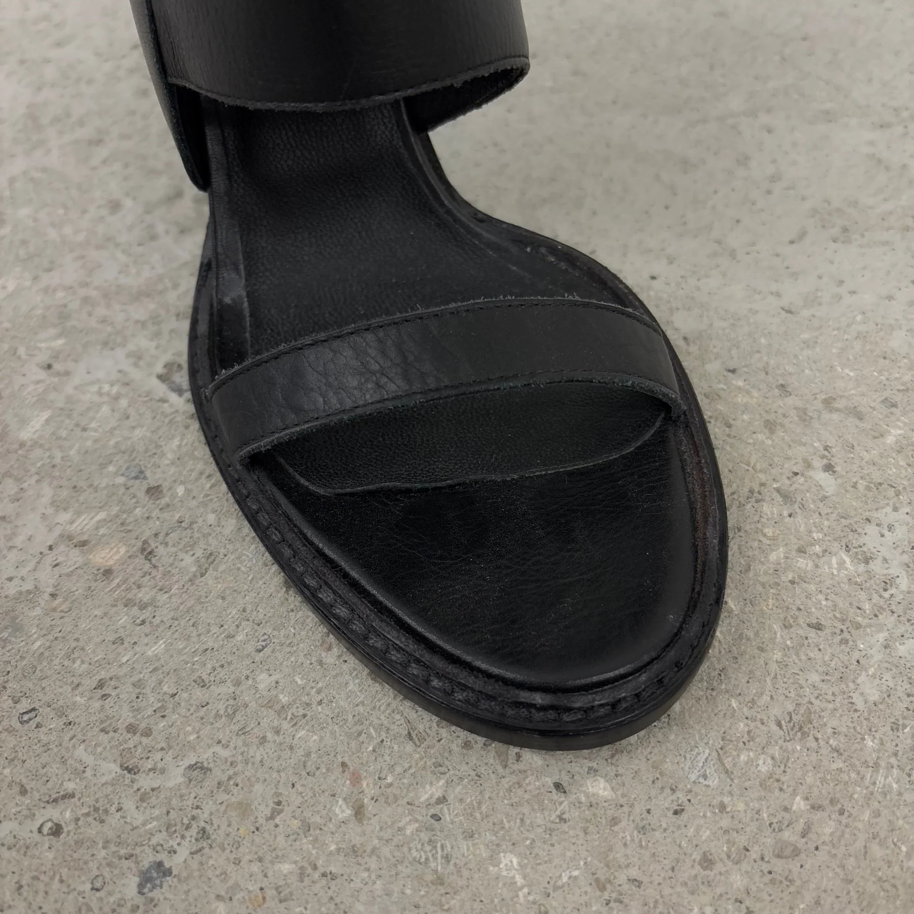 Helmut Lang Strap Leather Sandal Heels - Image 9