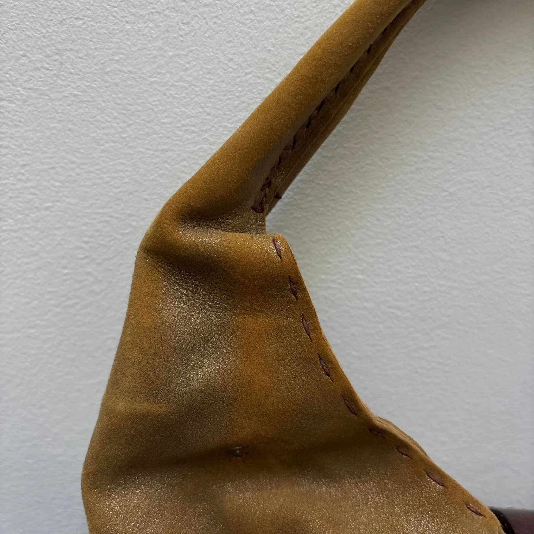 Henry Beguelin Embroidered Suede Leather Hobo Bag - Image 6