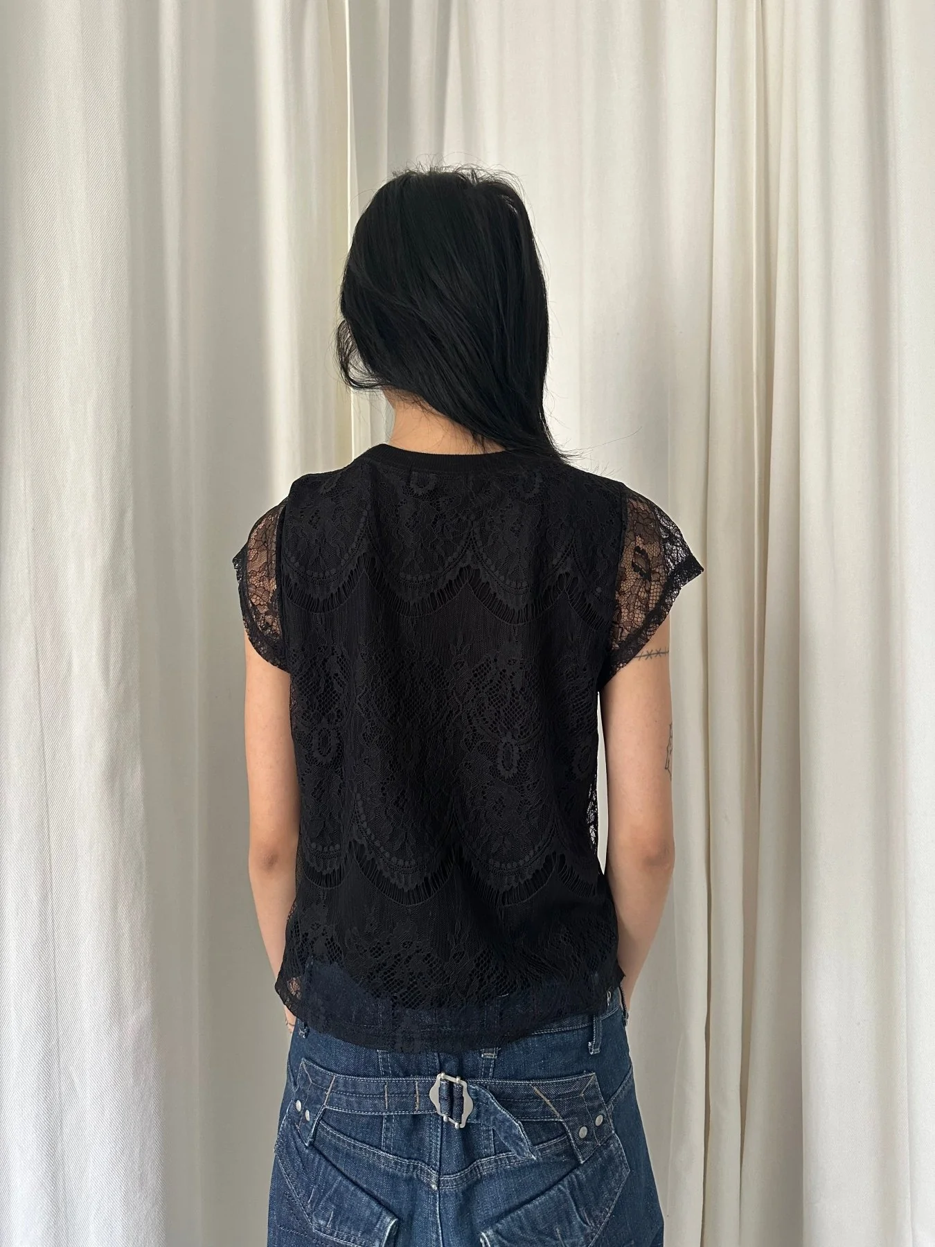 Hysteric Glamour Lace Layer T-Shirt - Image 4