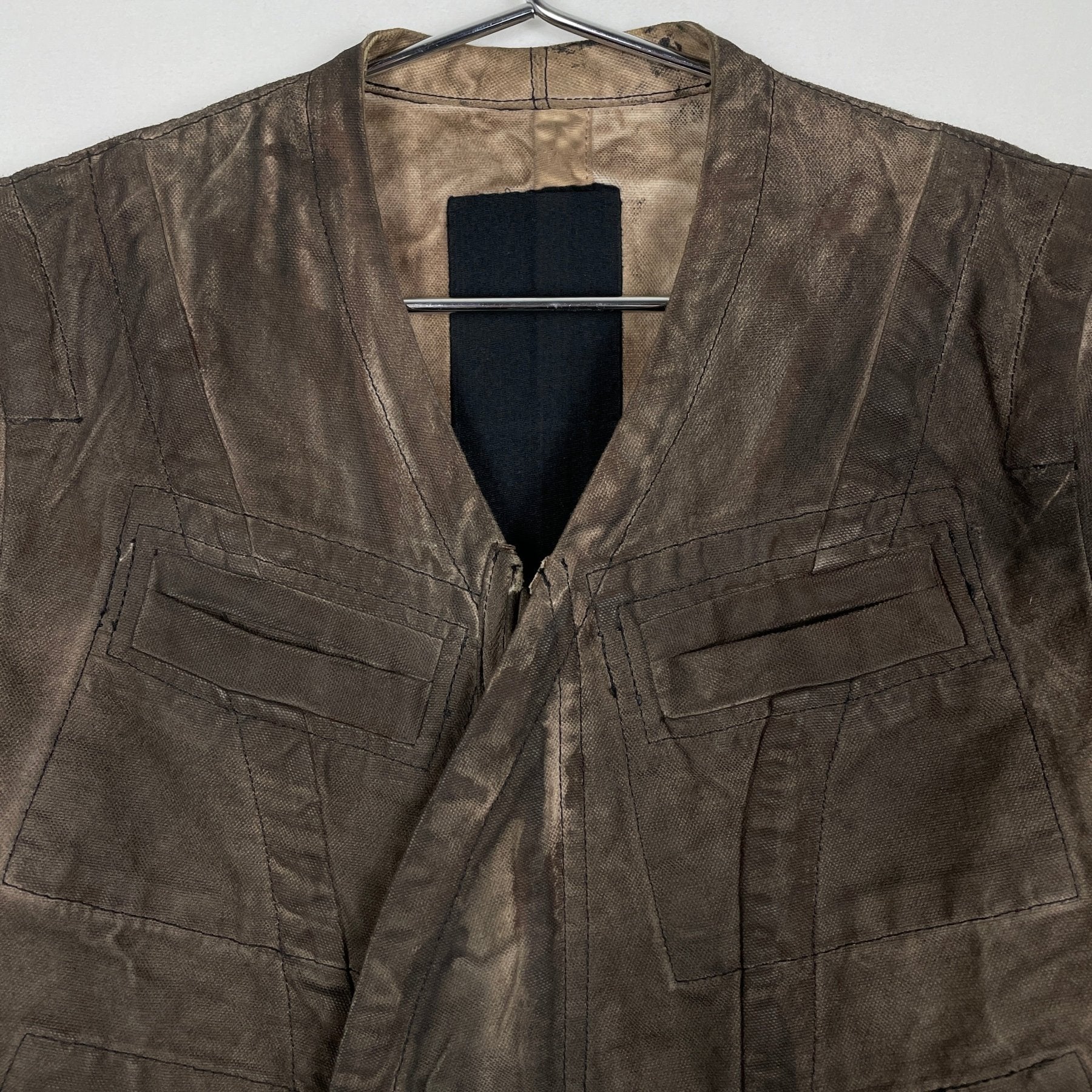 FW05 Rick Owens Slab Oiled Denim Jacket - Image 4