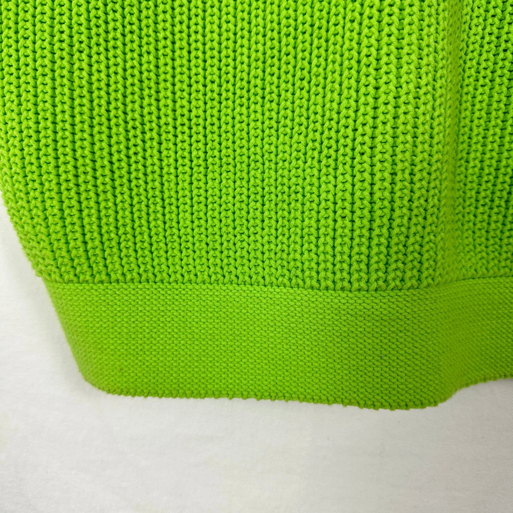 Issey Miyake Men Lime Green Knit Vest - Image 7