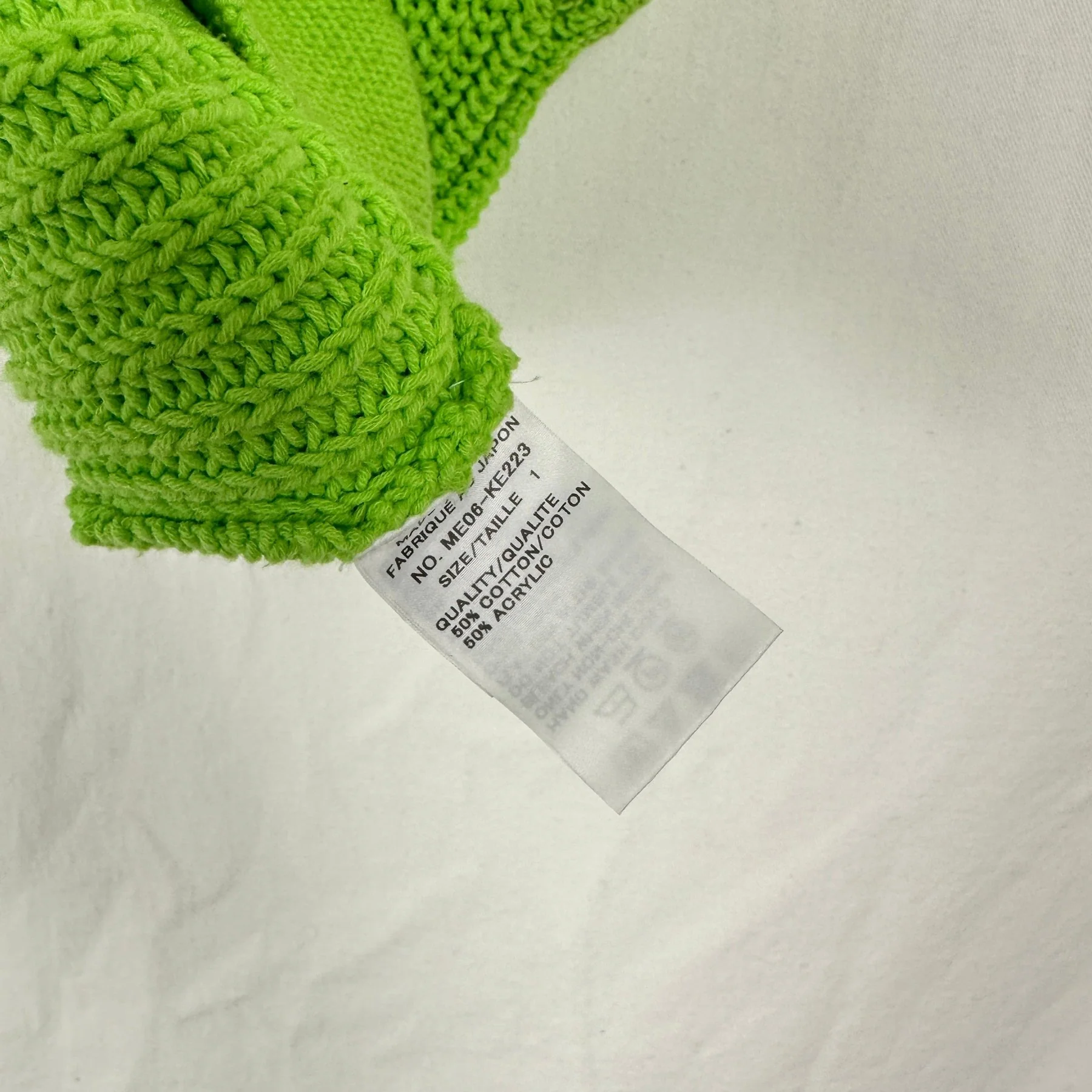 Issey Miyake Men Lime Green Knit Vest - Image 8