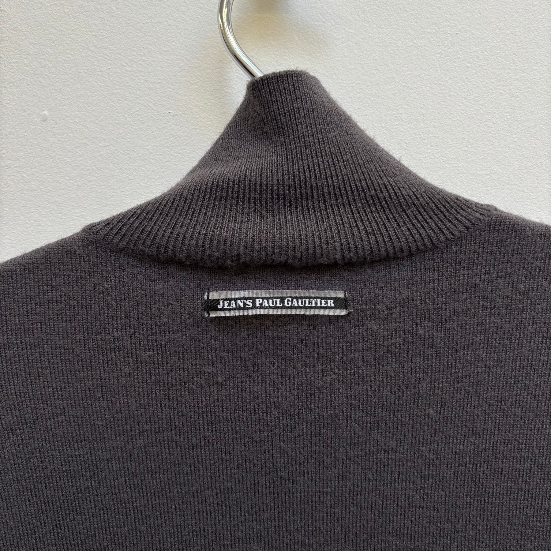 Jean Paul Gaultier Knit Zip Up Turtleneck Sweater - Image 6