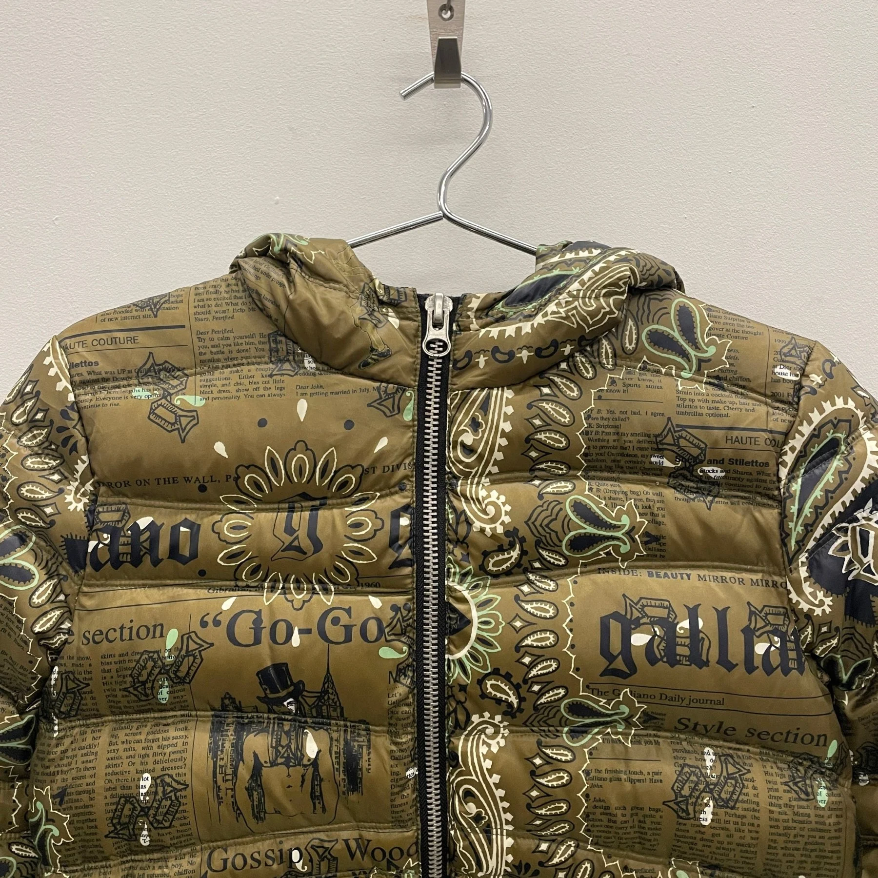 John Galliano Patterned Puffer Jacket - Image 3