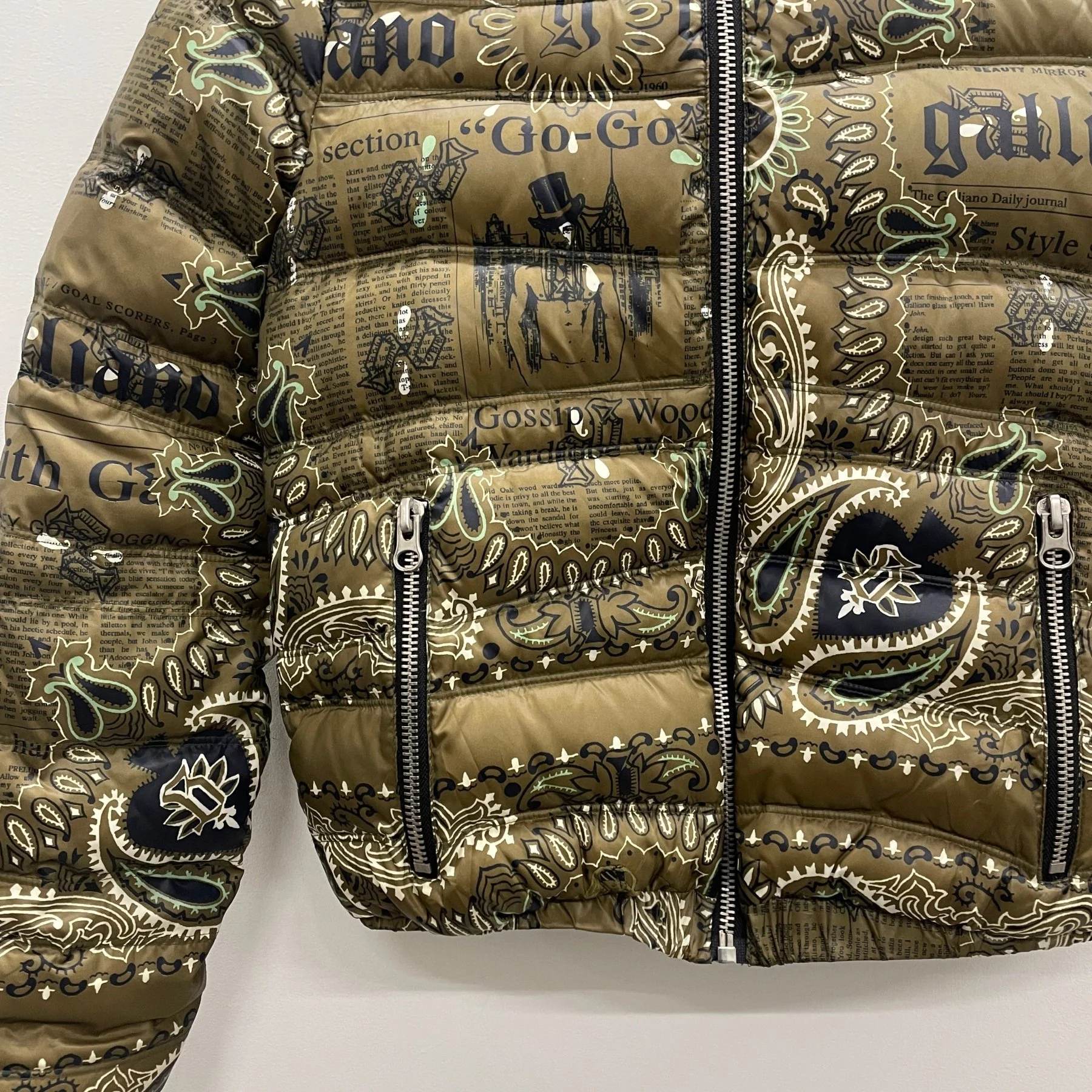 John Galliano Patterned Puffer Jacket - Image 6