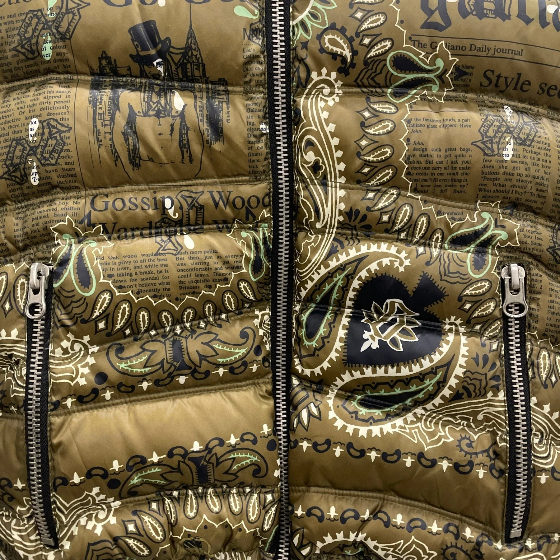 John Galliano Patterned Puffer Jacket - Image 7