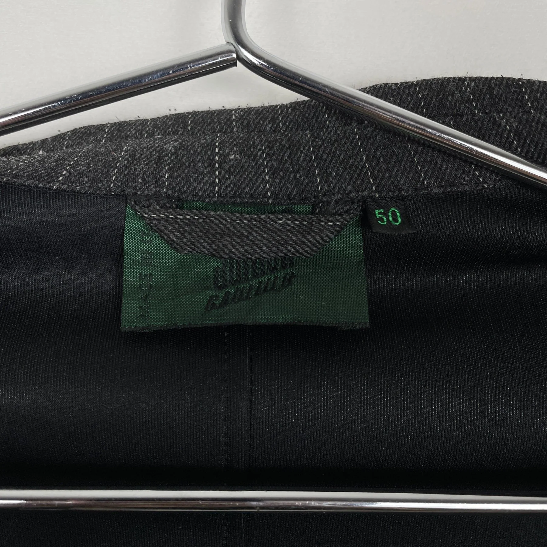 90s Junior Gaultier Fabric Switching Double Breasted Coat - Image 11