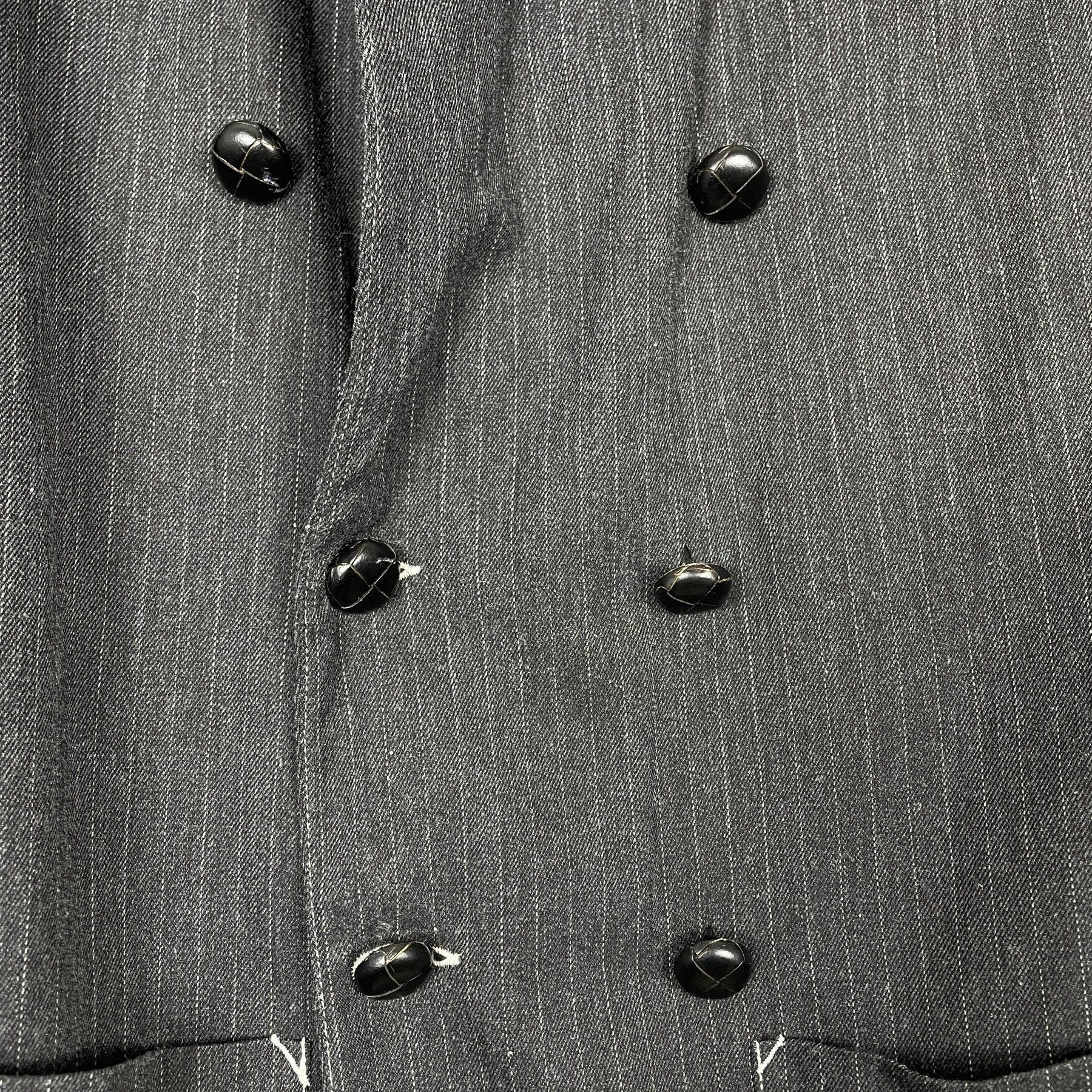 90s Junior Gaultier Fabric Switching Double Breasted Coat - Image 6