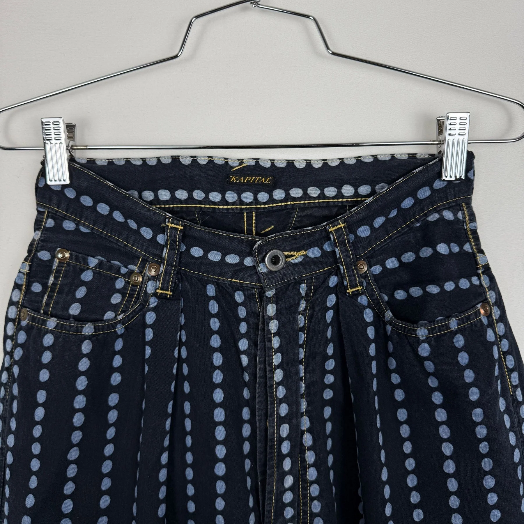 Kapital Spotted Wide Leg Trousers - Image 3