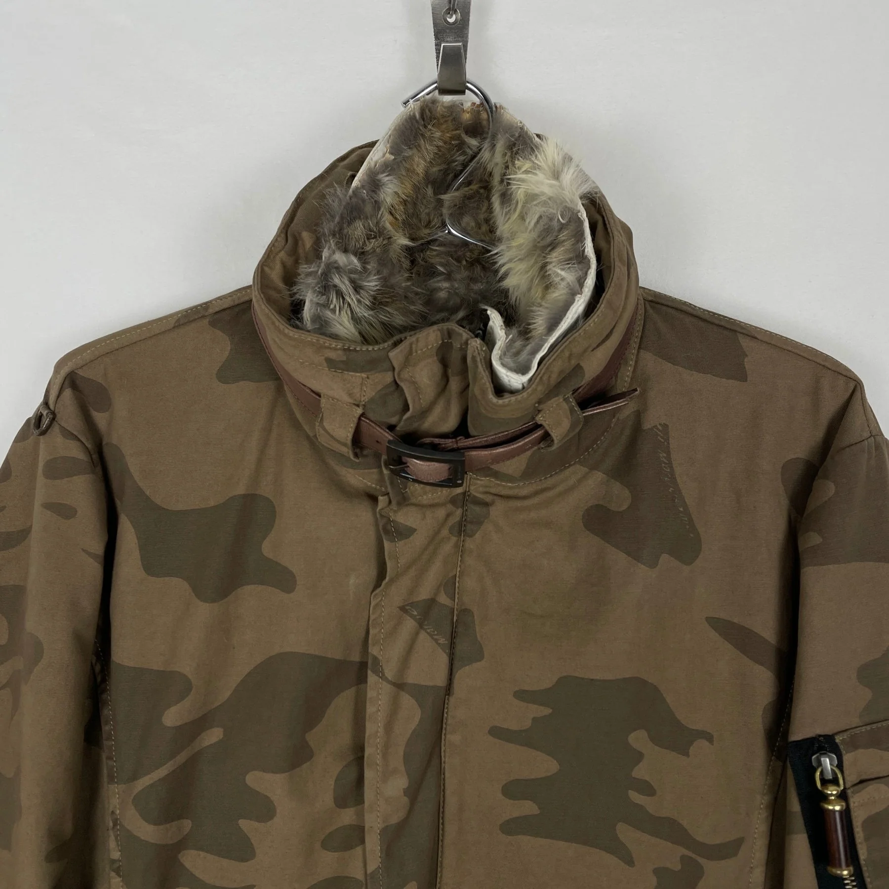 Kyoji Maruyama Fur Lined Camo Zip Jacket - Image 5