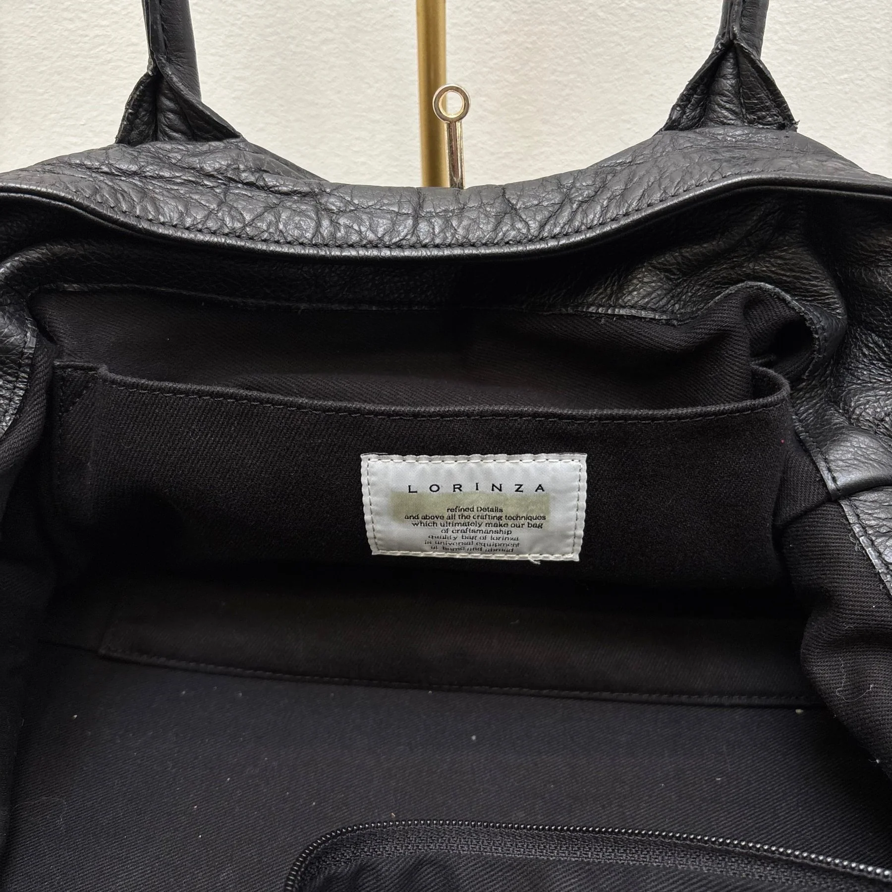 Large Textured Leather Firkin Shoulder Bag - Image 10