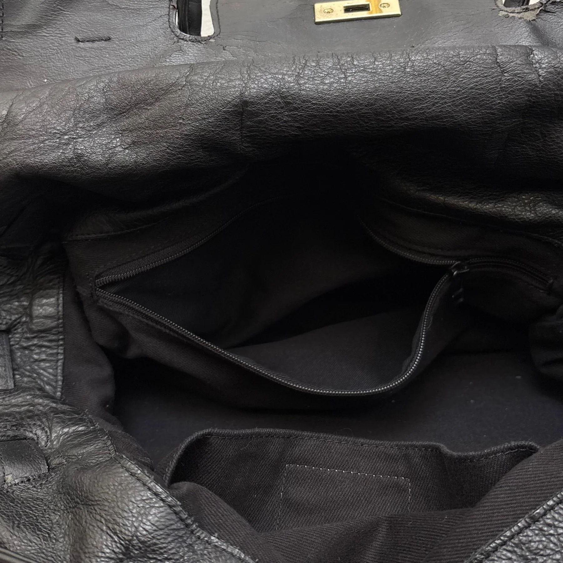 Large Textured Leather Firkin Shoulder Bag - Image 11