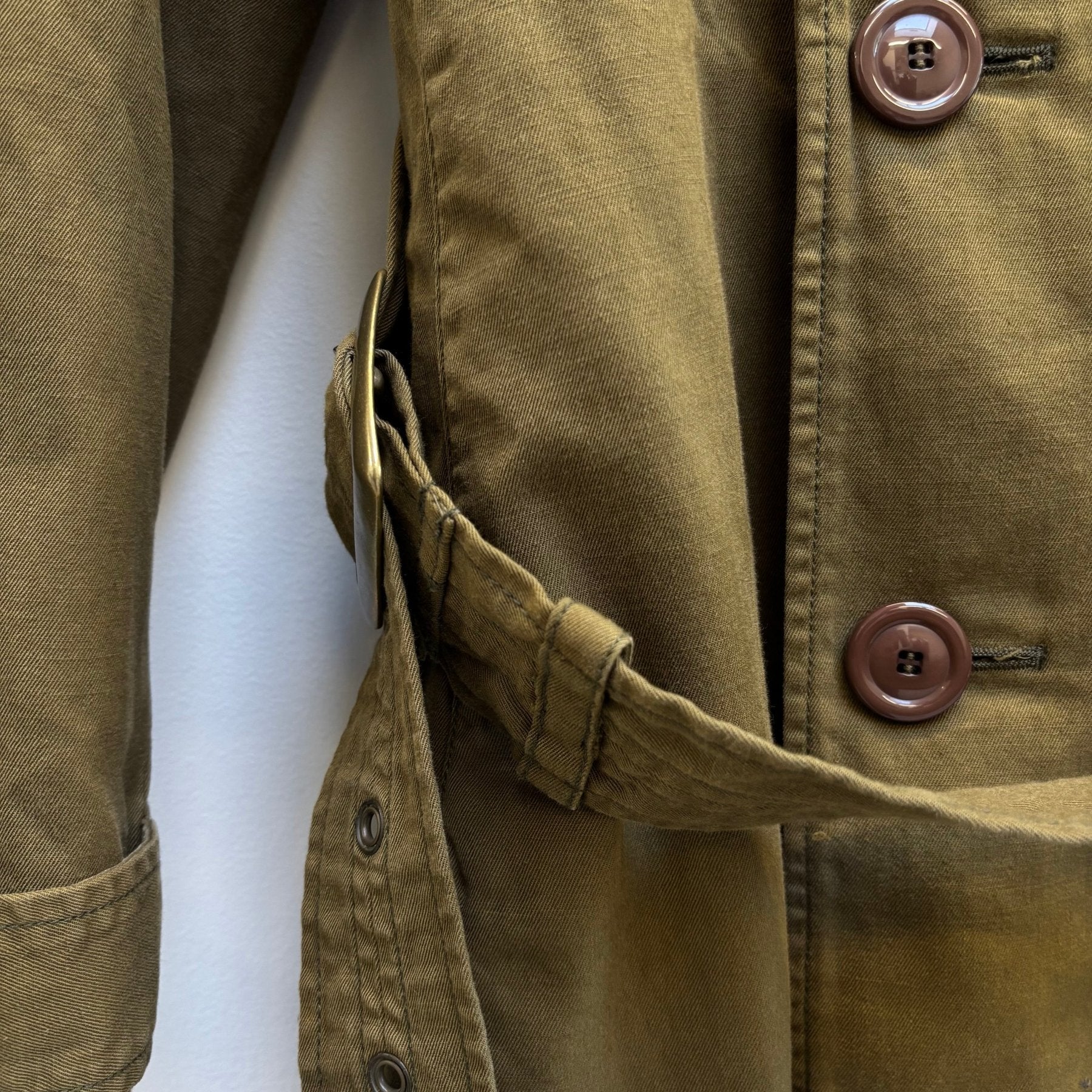 Le Grand Bleu (L.G.B.) Khaki Trench Coat Royal Flash - Image 3