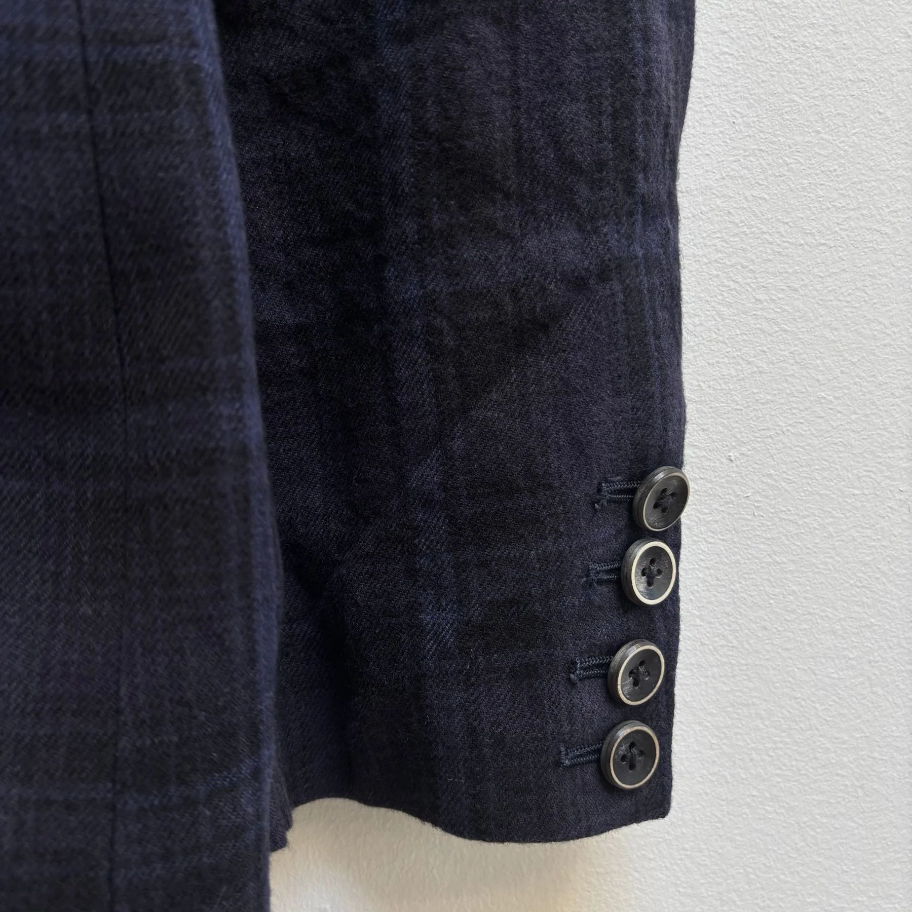 Le Grand Bleu (L.G.B.) Plaid Blue Wool Blazer - Image 7