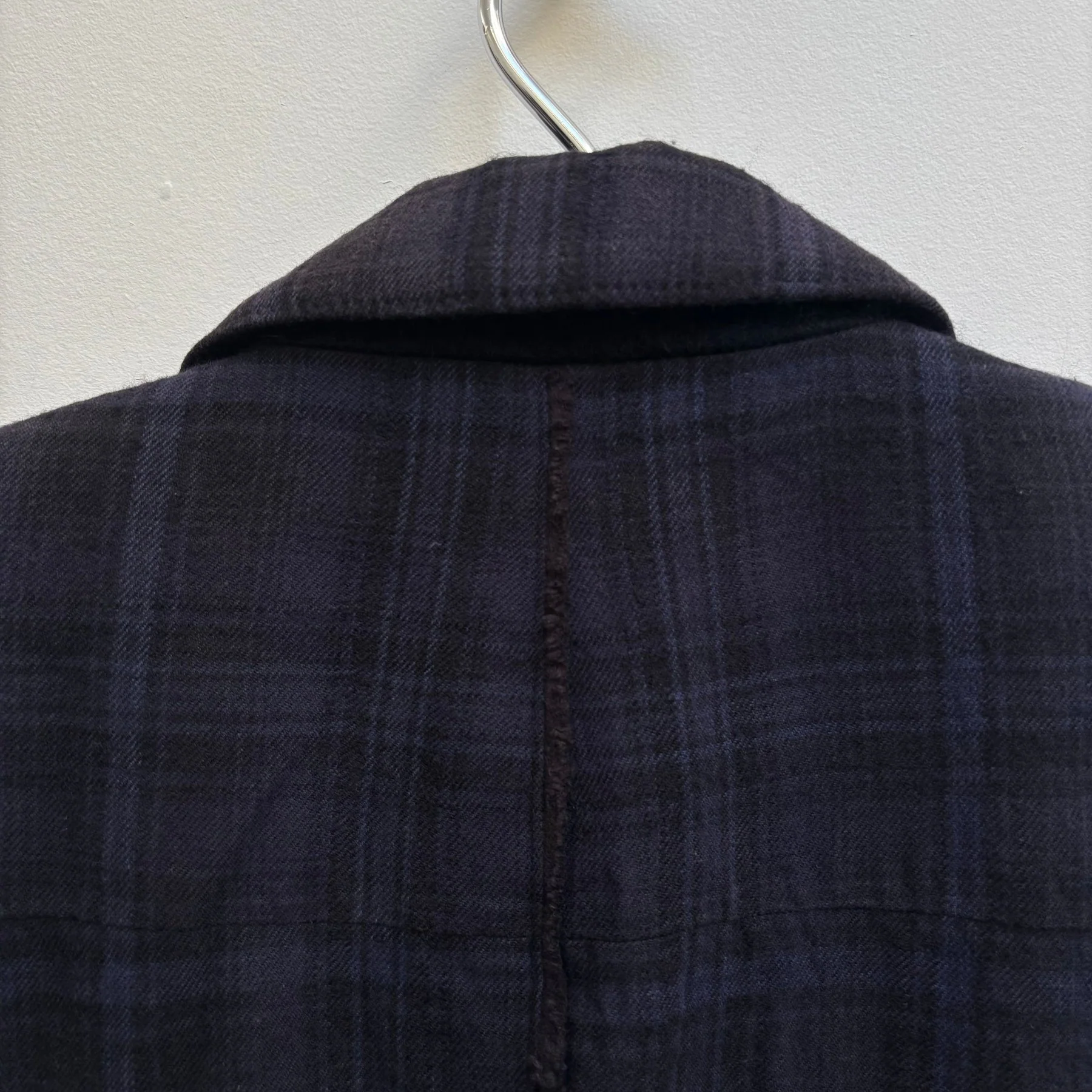 Le Grand Bleu (L.G.B.) Plaid Blue Wool Blazer - Image 8