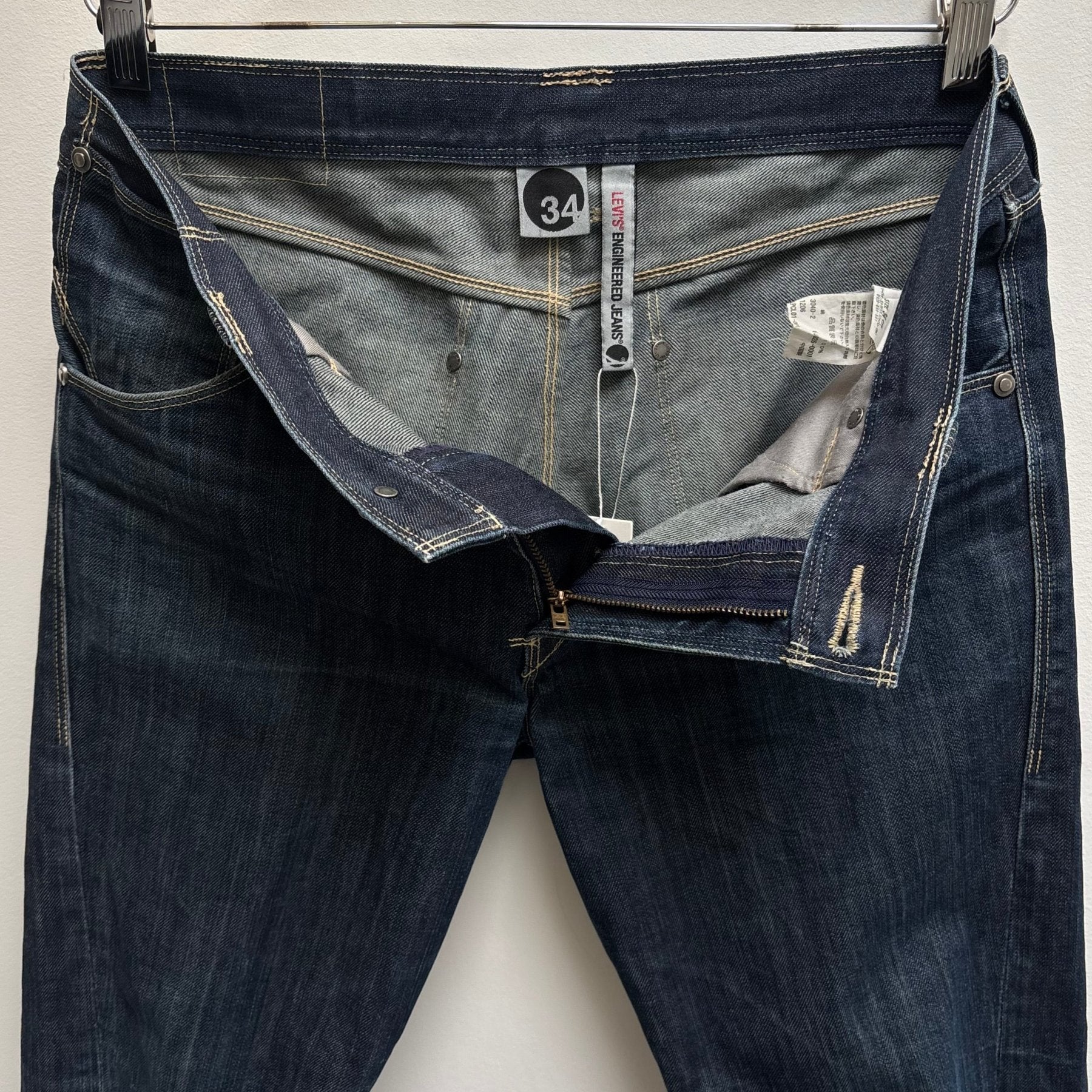 Levi's Engineered Distressed Dark Wash Jeans - Image 15