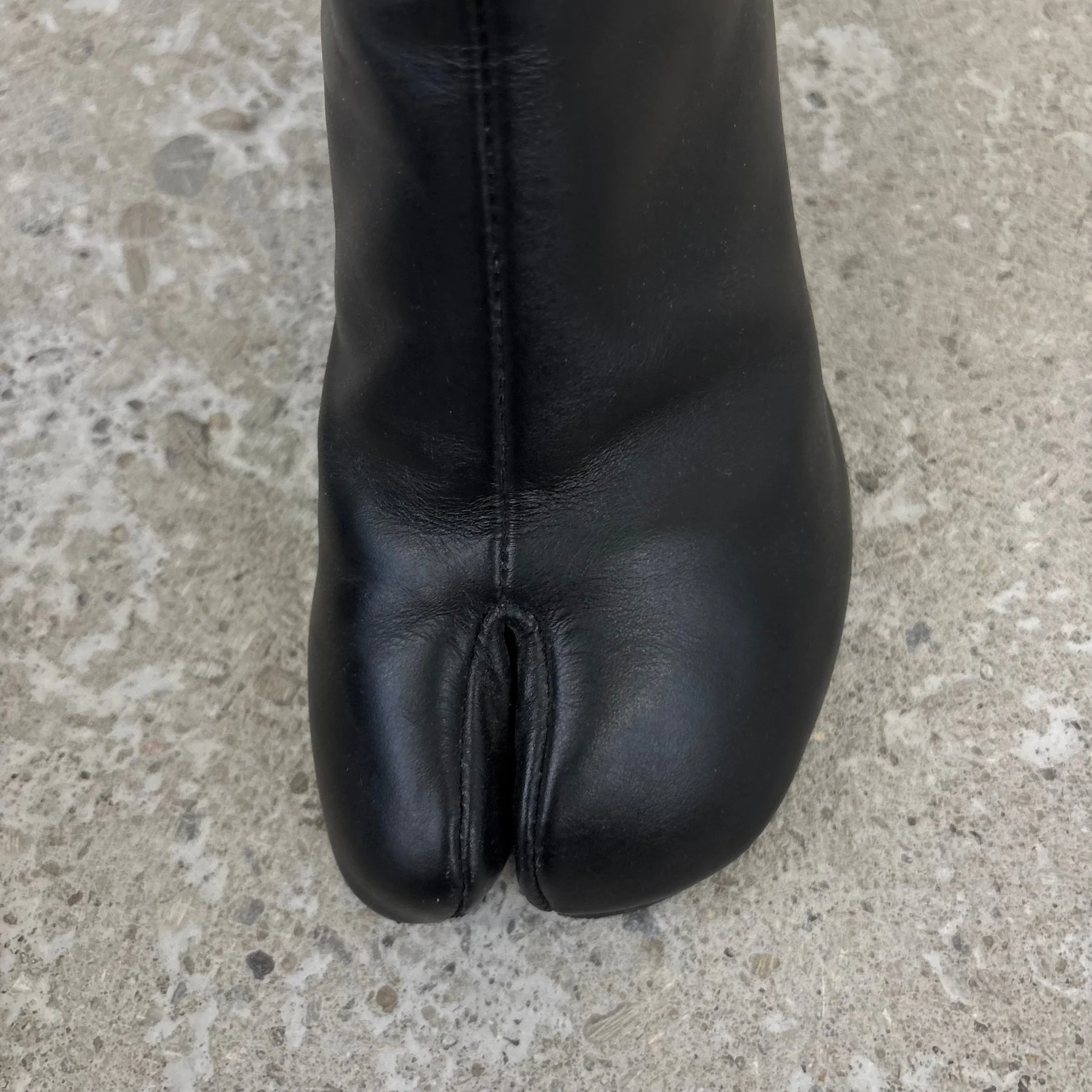 Maison Margiela Leather Tabi Heeled Boots - Image 5