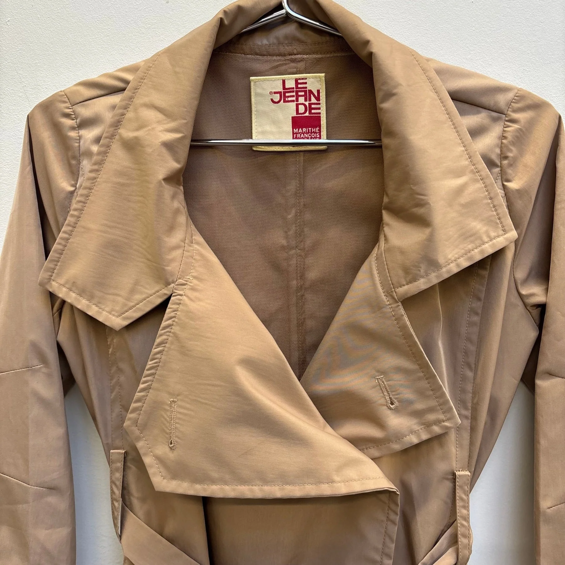 Marithé Francois Girbaud Half Sleeve Belted Trench Coat - Image 3