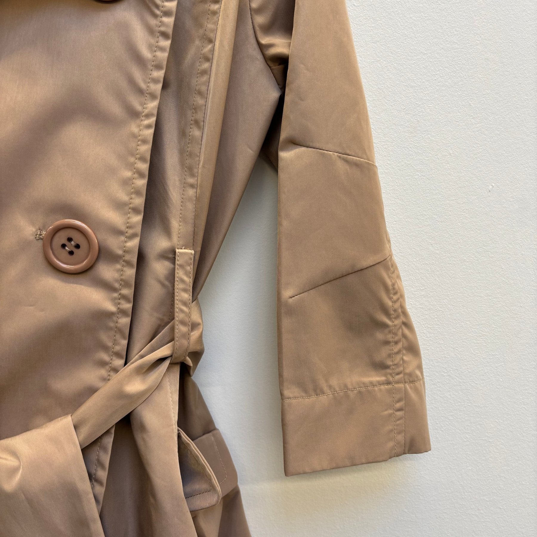 Marithé Francois Girbaud Half Sleeve Belted Trench Coat - Image 8