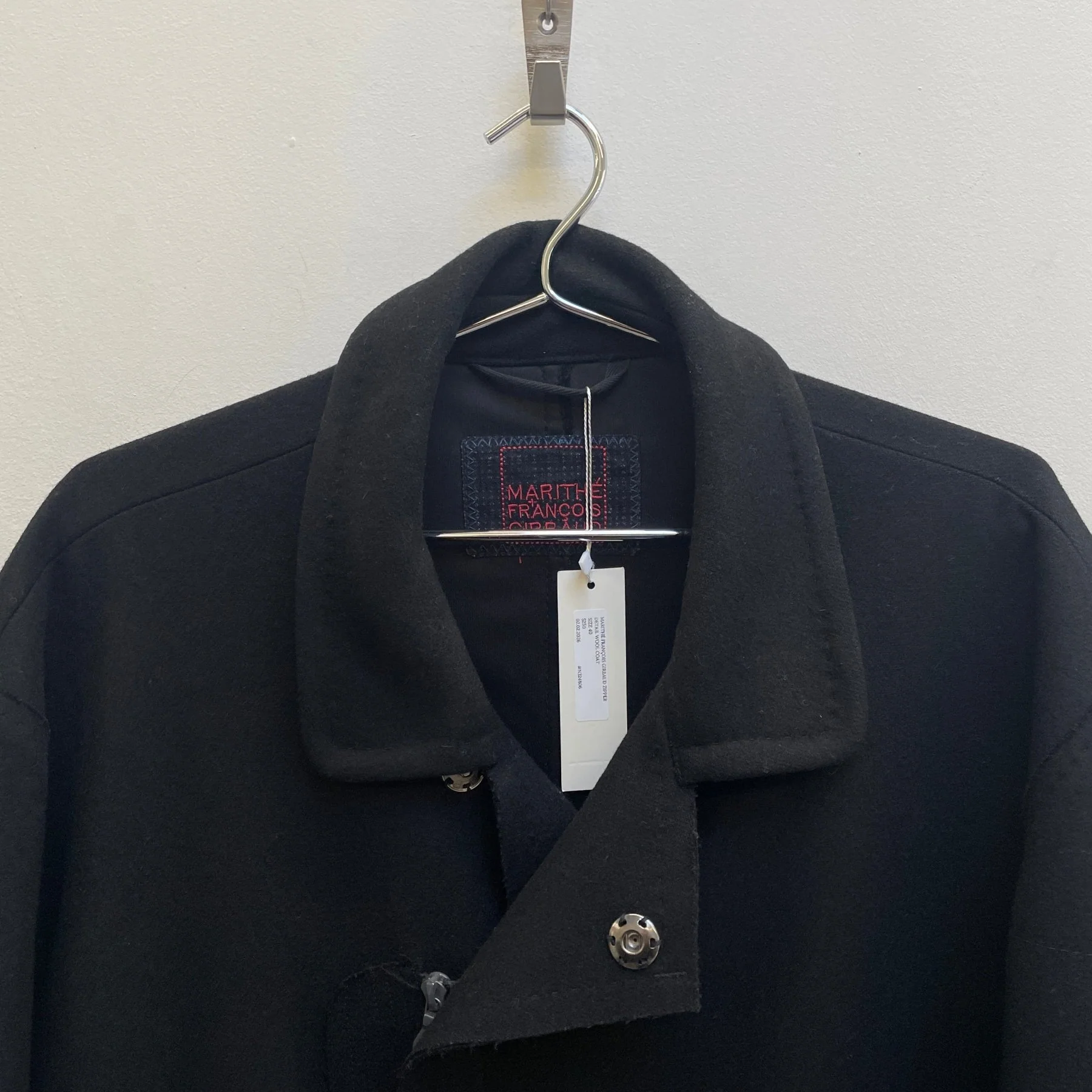 Marithé François Girbaud Zipper Closure Wool Coat - Image 3