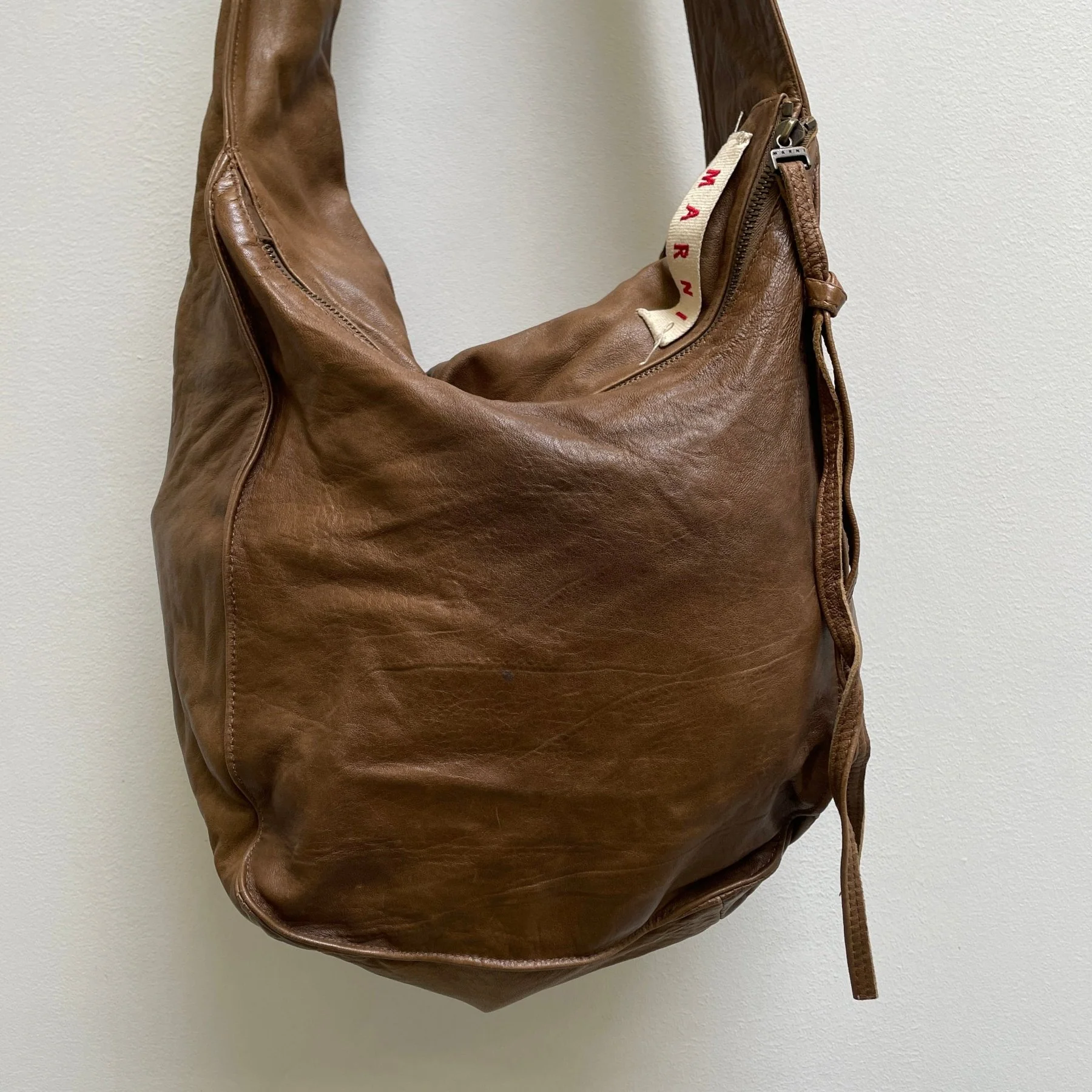 Marni Adorned Brown Leather Hobo Bag - Image 7