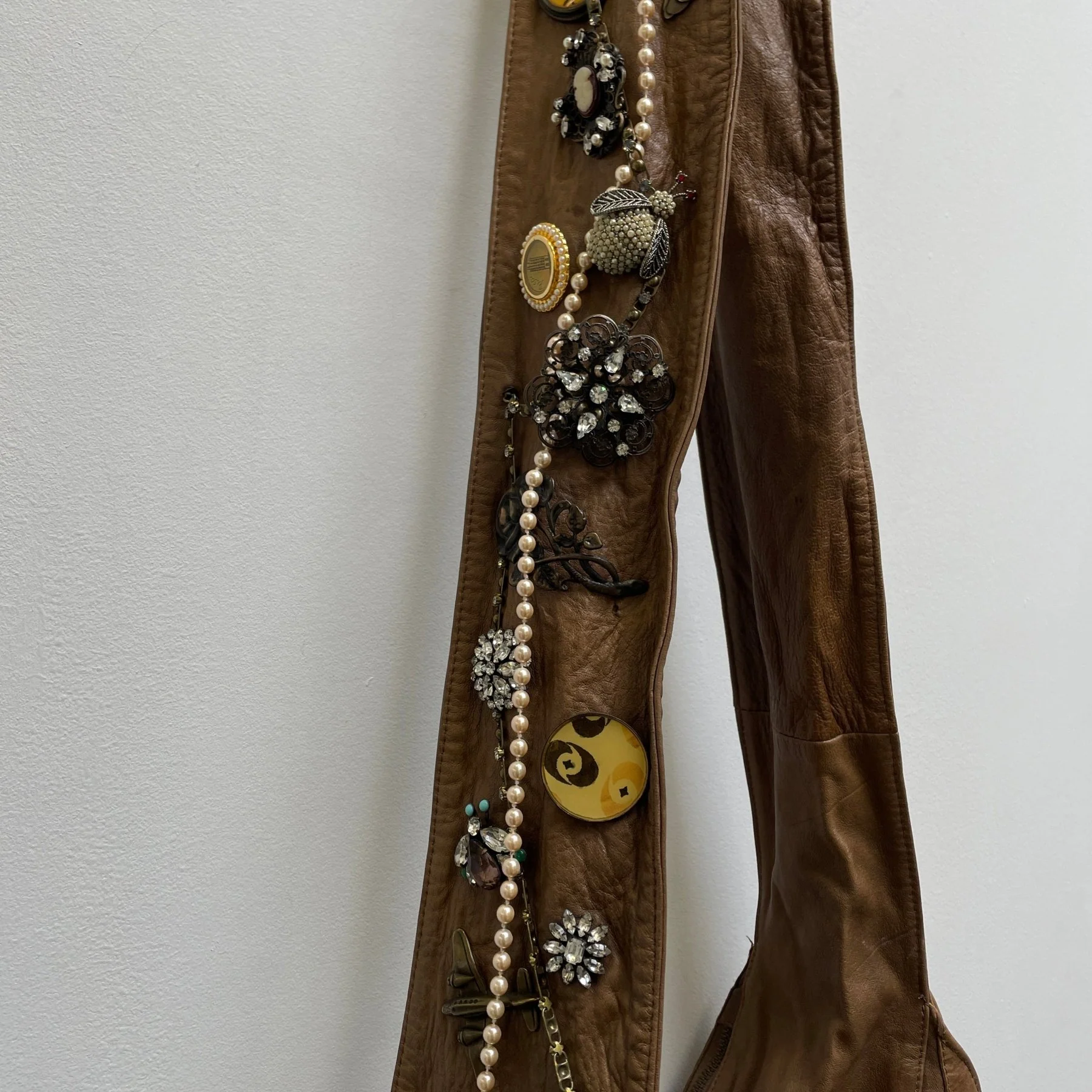 Marni Adorned Brown Leather Hobo Bag - Image 9