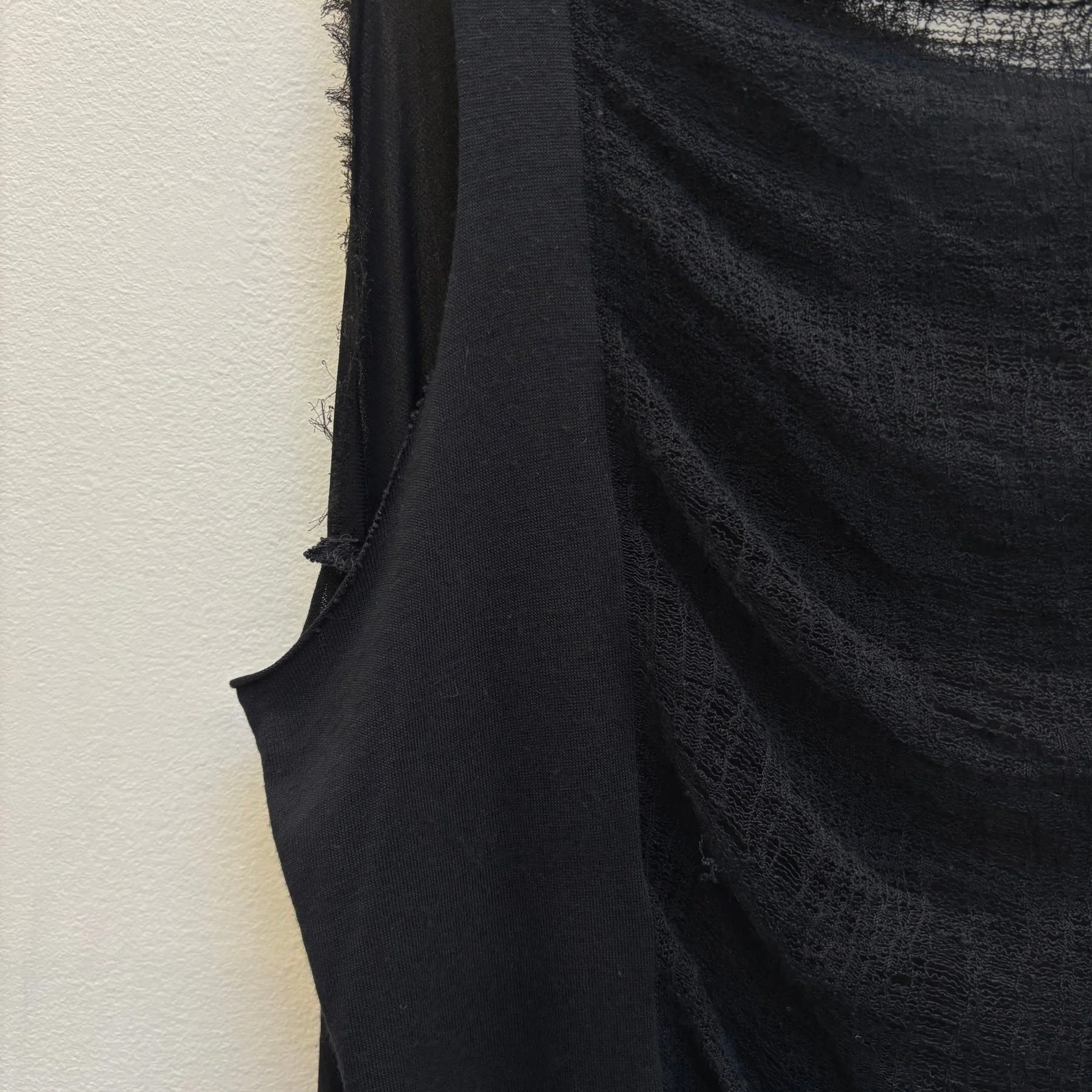 Marques Almeida Black Round Neck Tank Top - Image 7