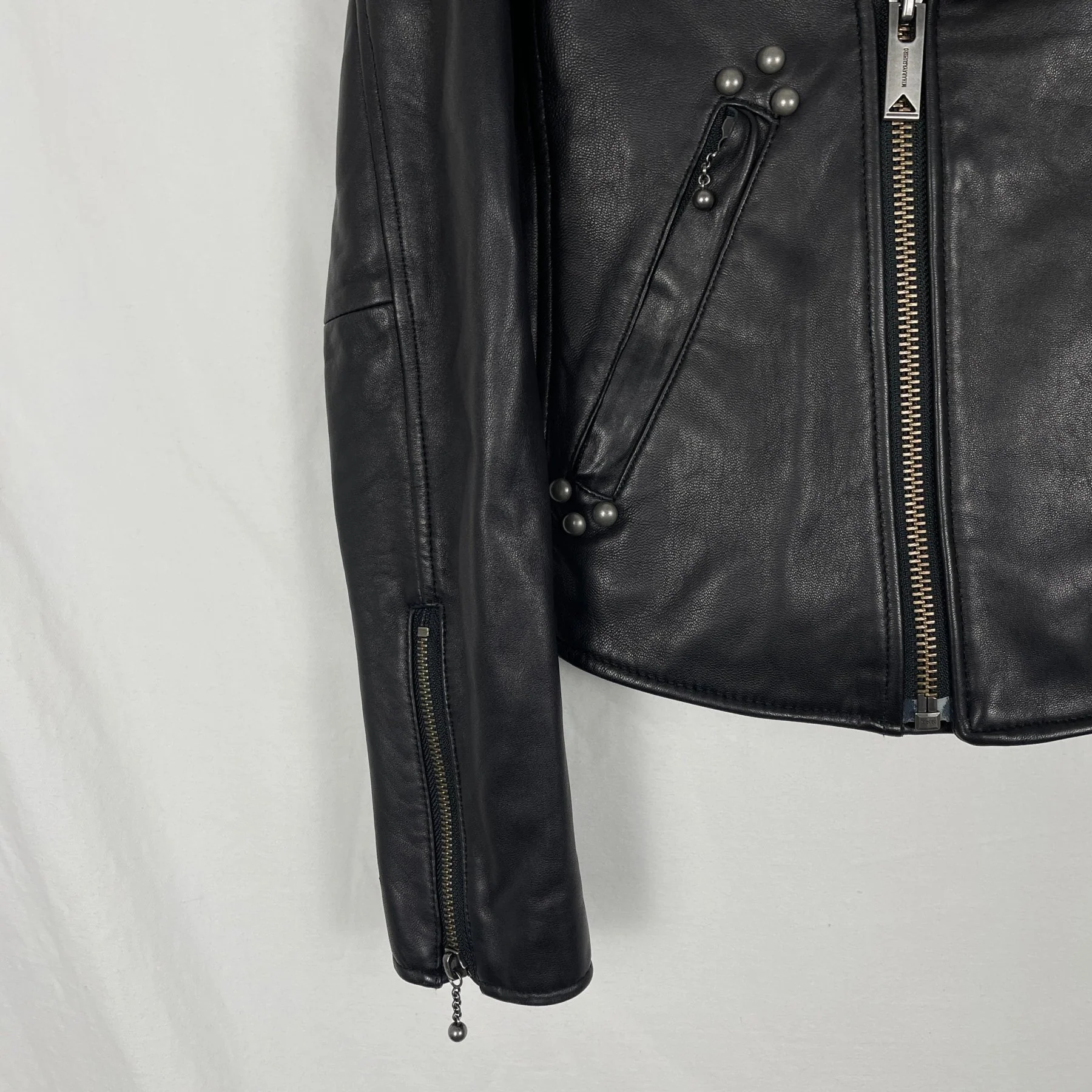 Mihara Yasuhiro Cropped Biker Leather Jacket - Image 4