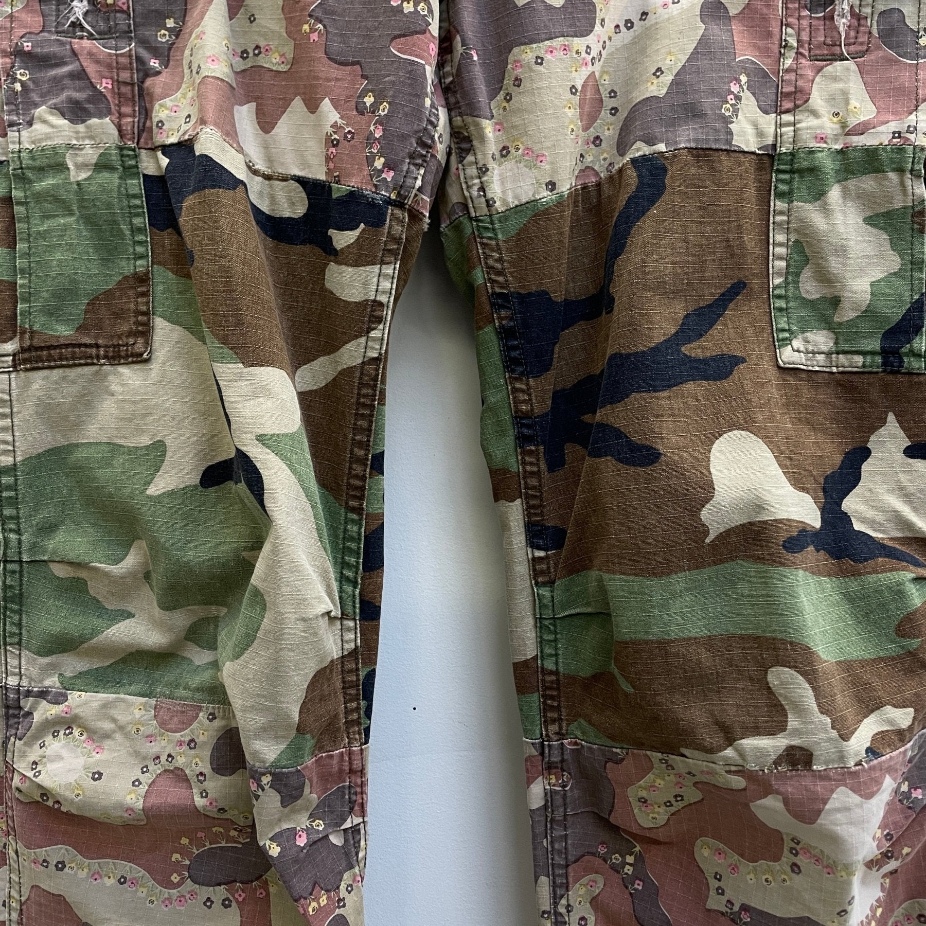 Mihara Yasuhiro Floral Camo Reconstructed Cargo Pants - Image 5