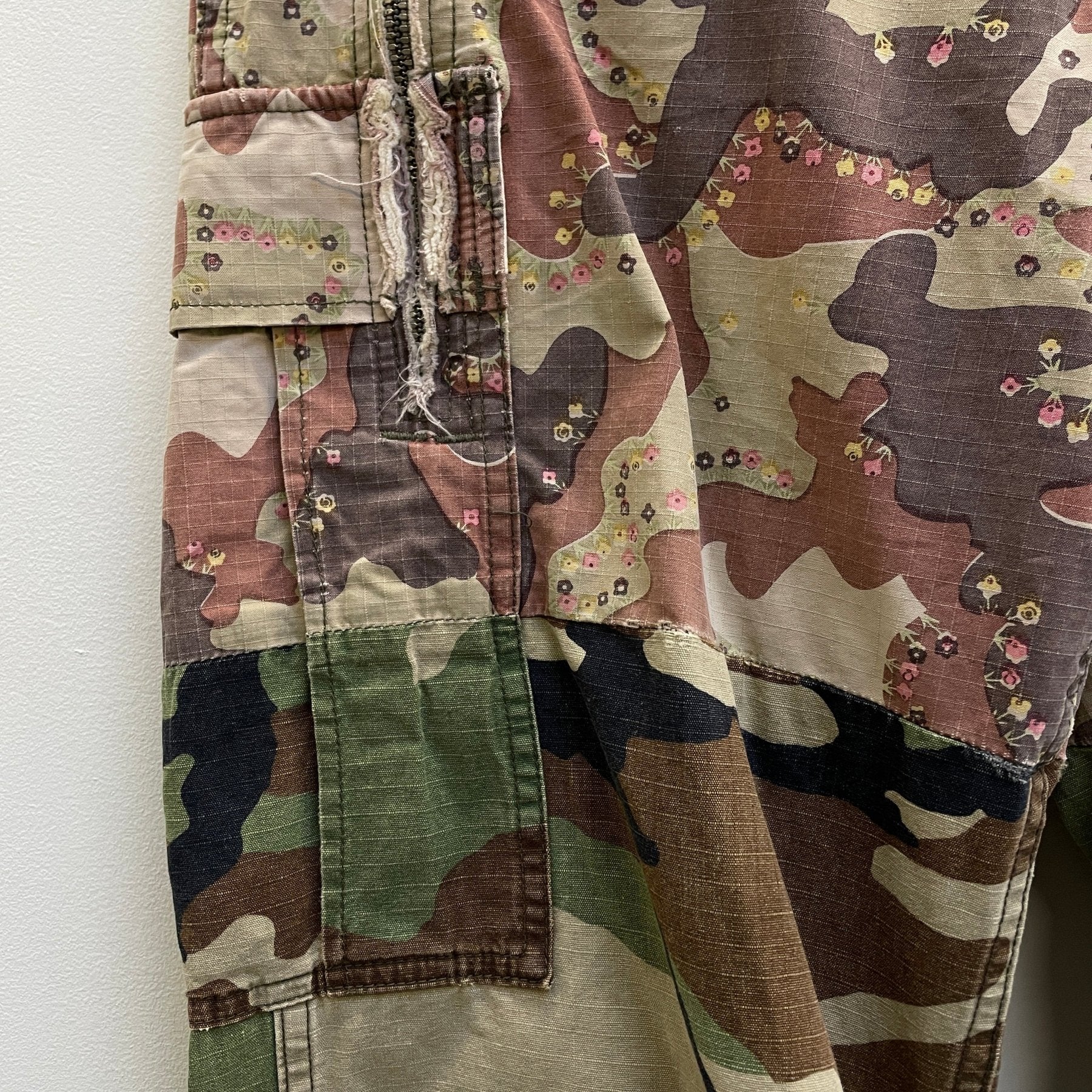 Mihara Yasuhiro Floral Camo Reconstructed Cargo Pants - Image 6