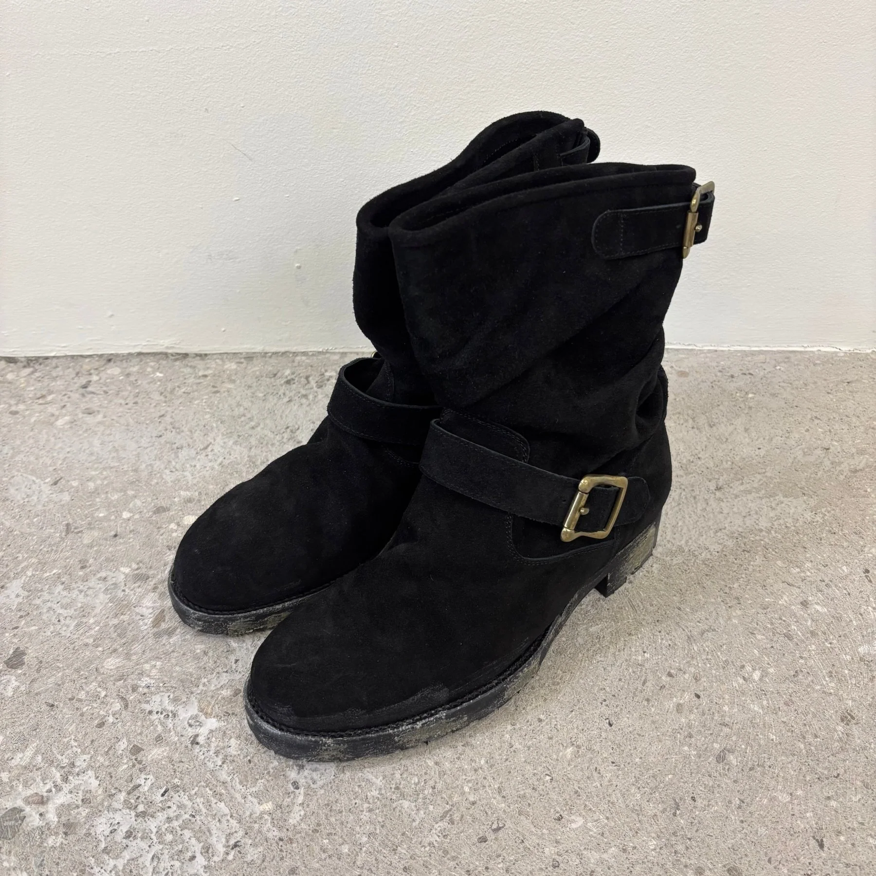 Mihara Yasuhiro Twisted Suede Engineer Boots - Image 2