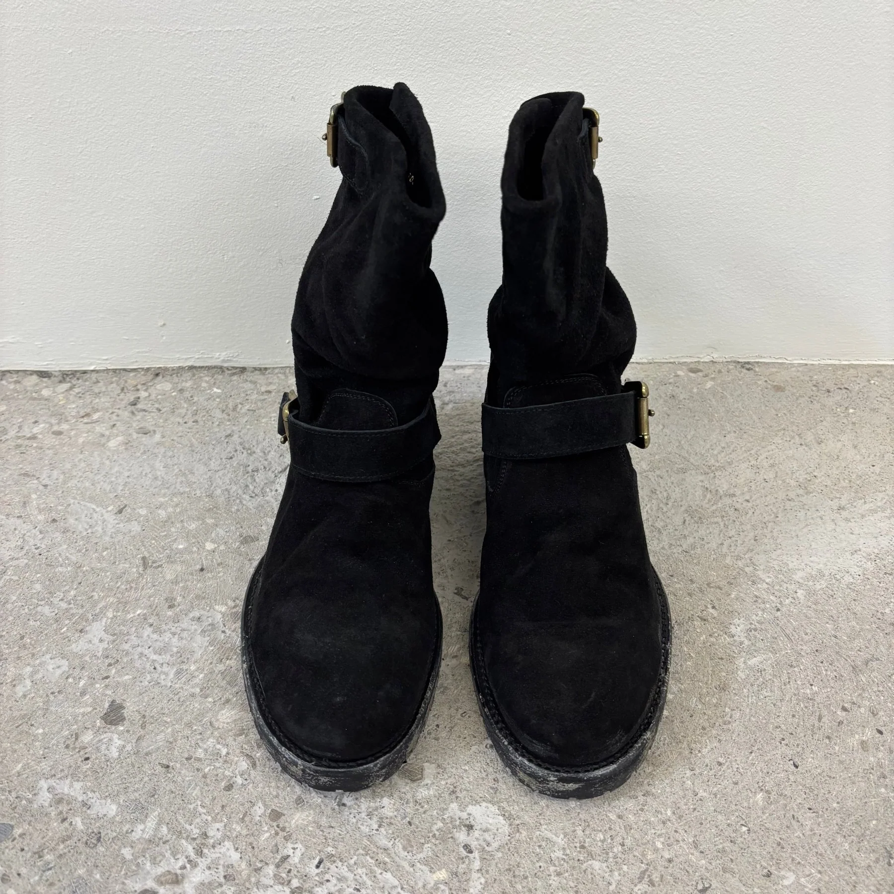 Mihara Yasuhiro Twisted Suede Engineer Boots - Image 3
