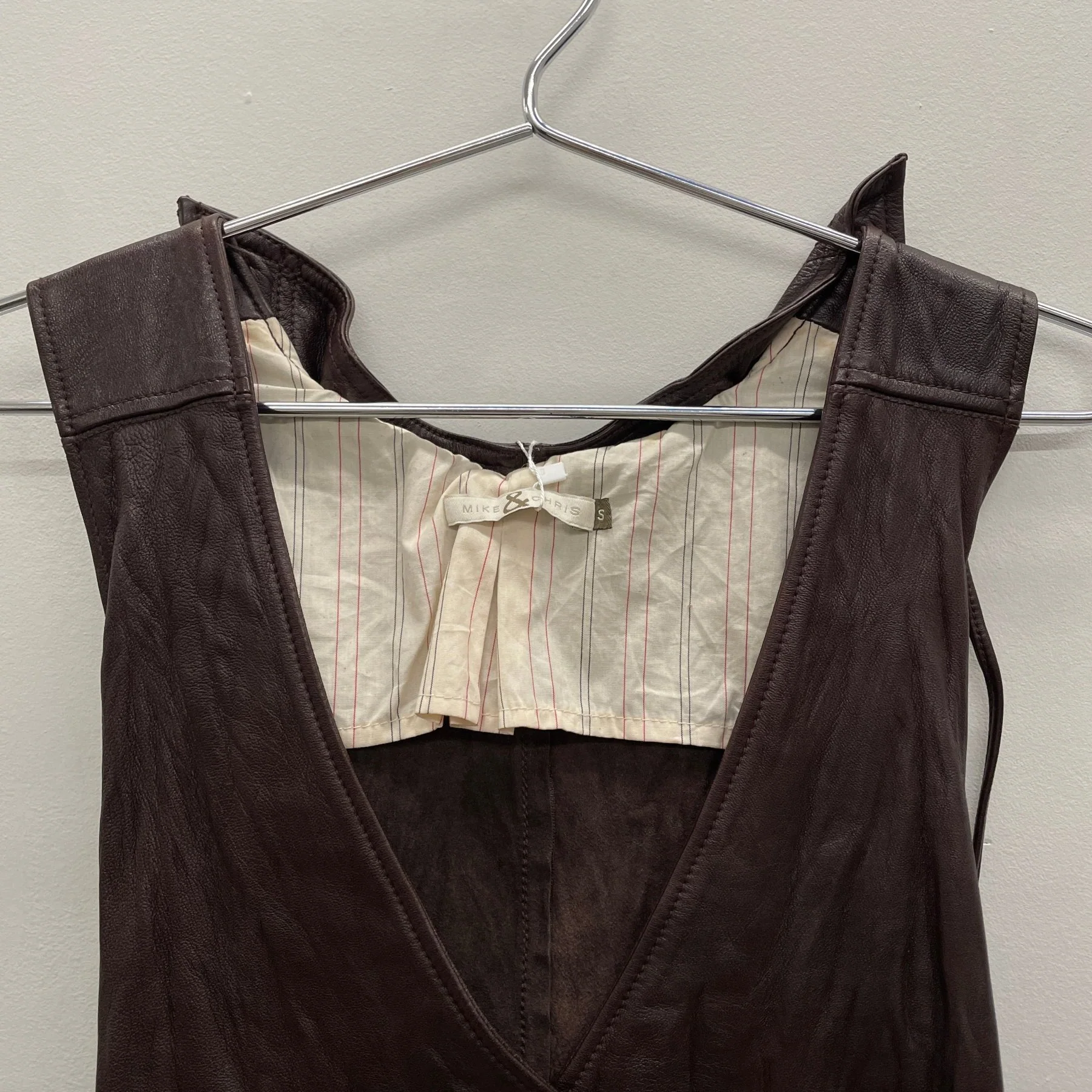 Mike & Chris Hooded Leather Vest - Image 3