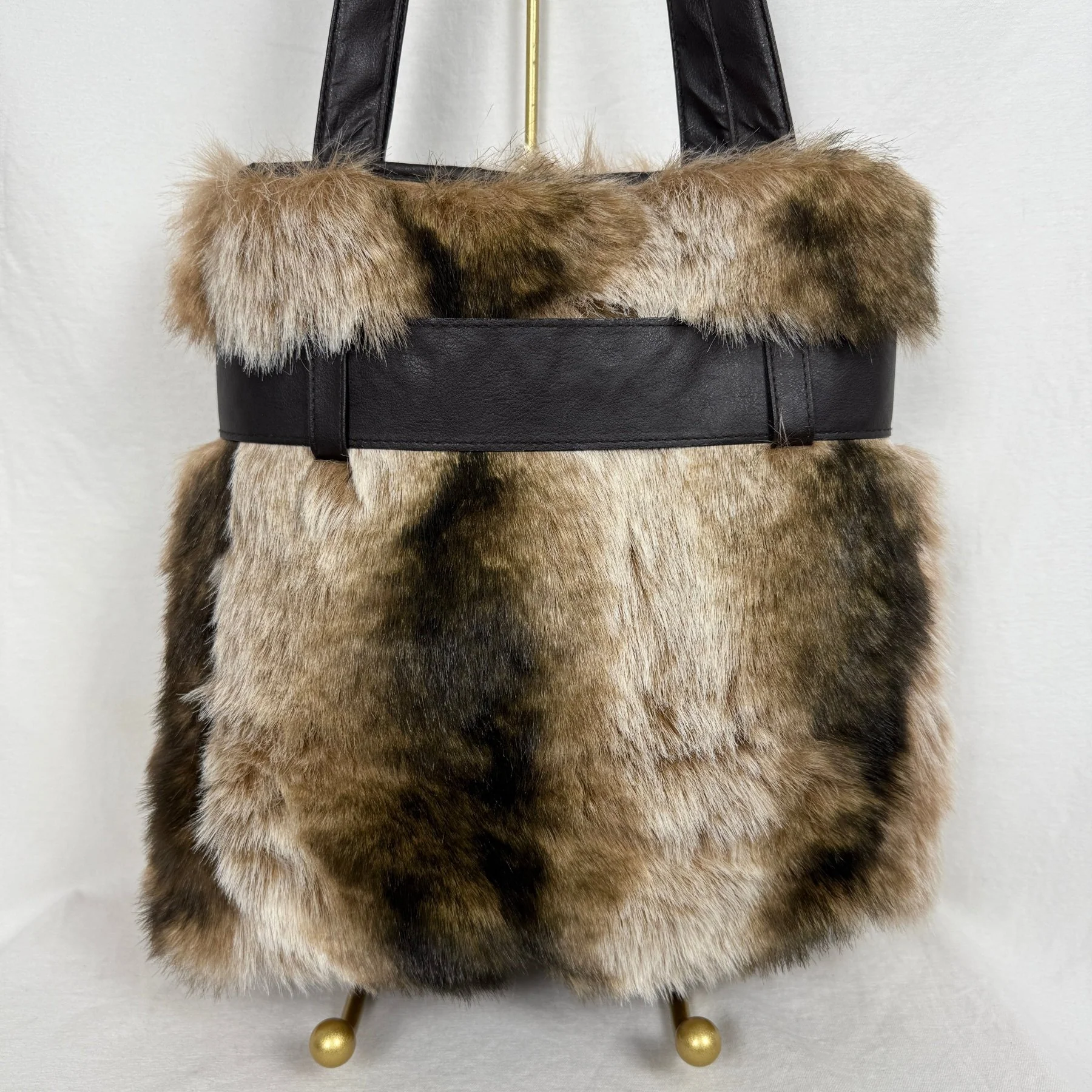 00s Miss Sixty Faux Fur Shoulder Bag - Image 3