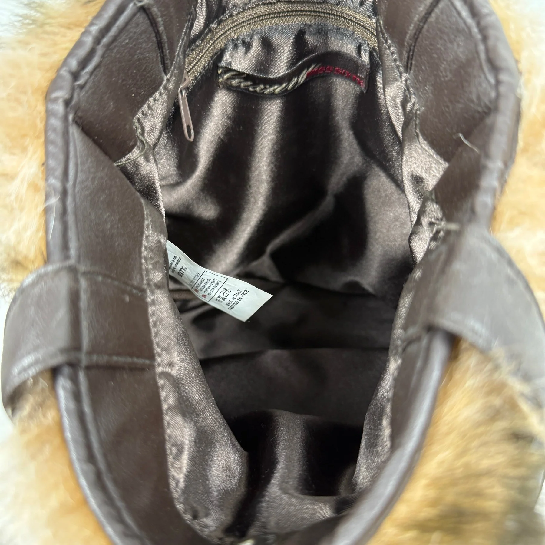 00s Miss Sixty Faux Fur Shoulder Bag - Image 6