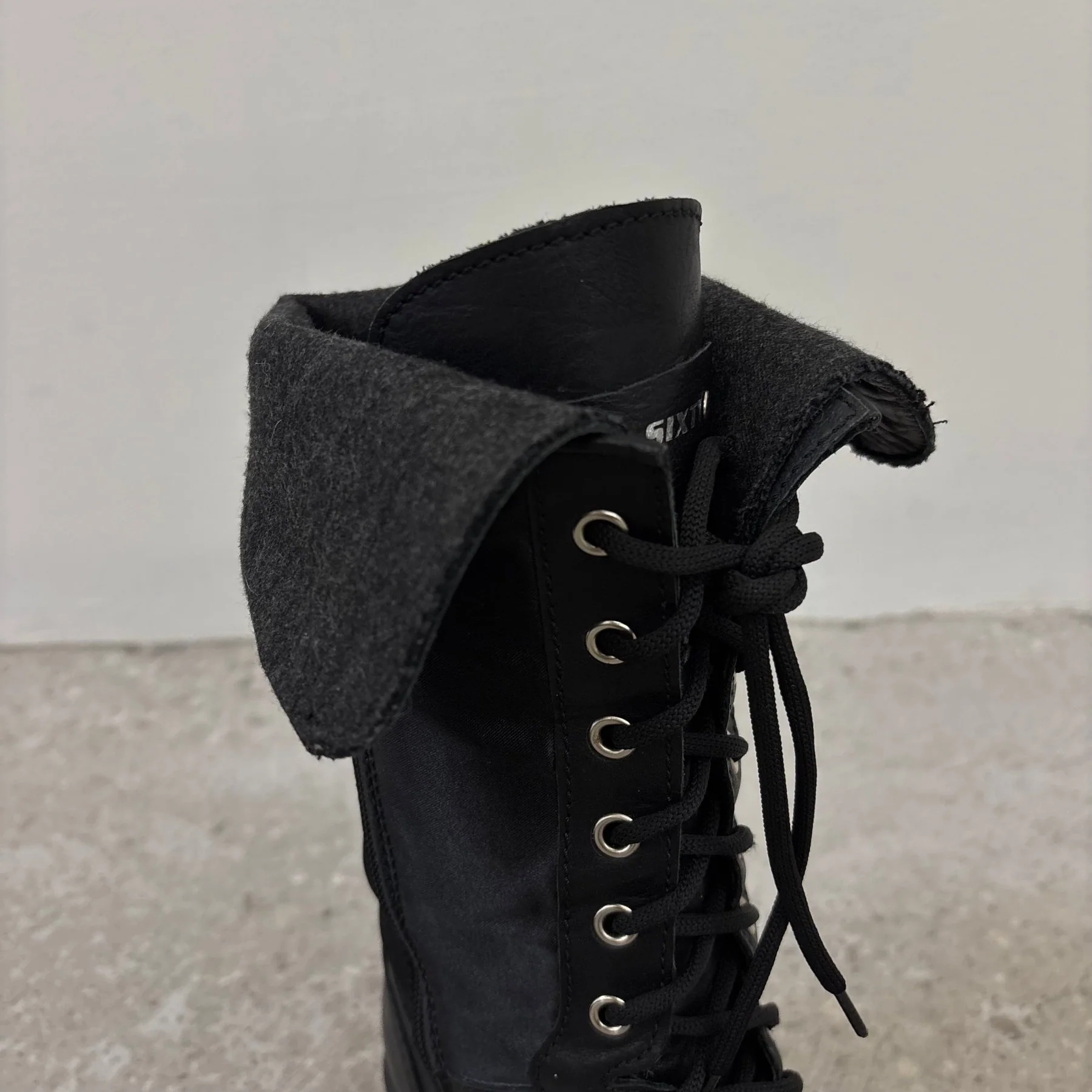 Miss Sixty Fold Over Leather Moto Boots - Image 7