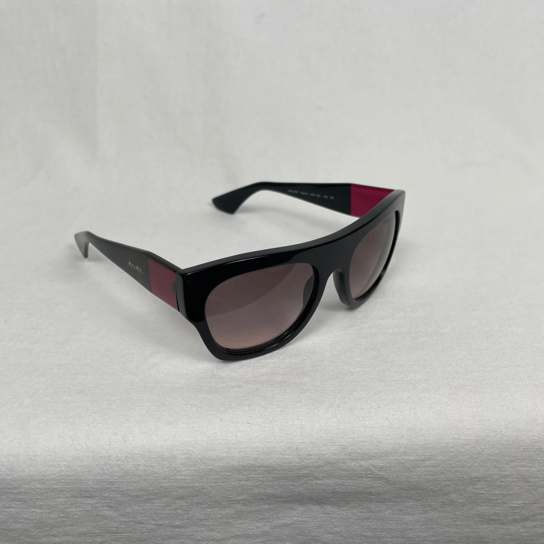 Miu Miu Black & Burgundy Tint Sunglasses - Image 5