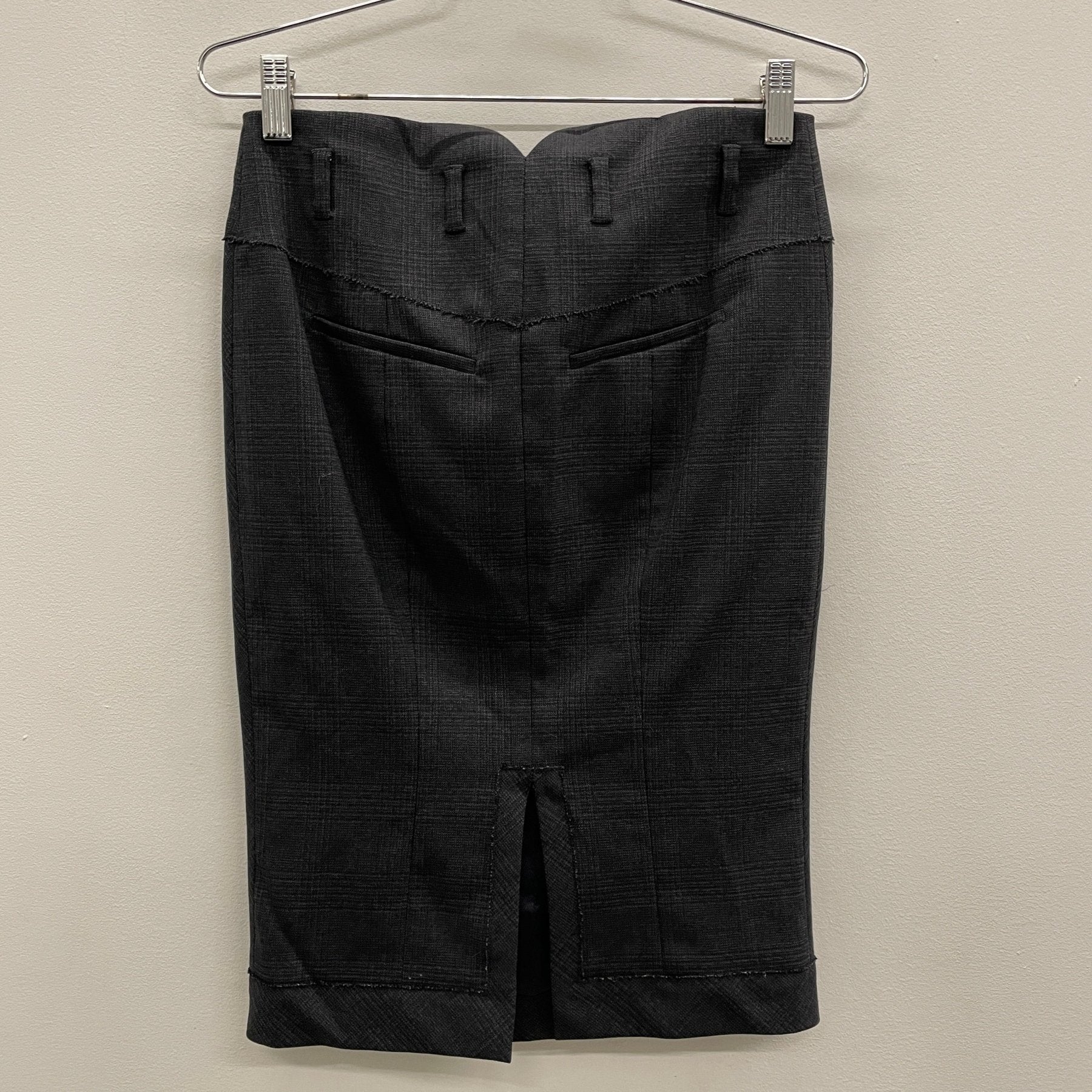 Miu Miu Plaid Mini Pencil Skirt - Image 2