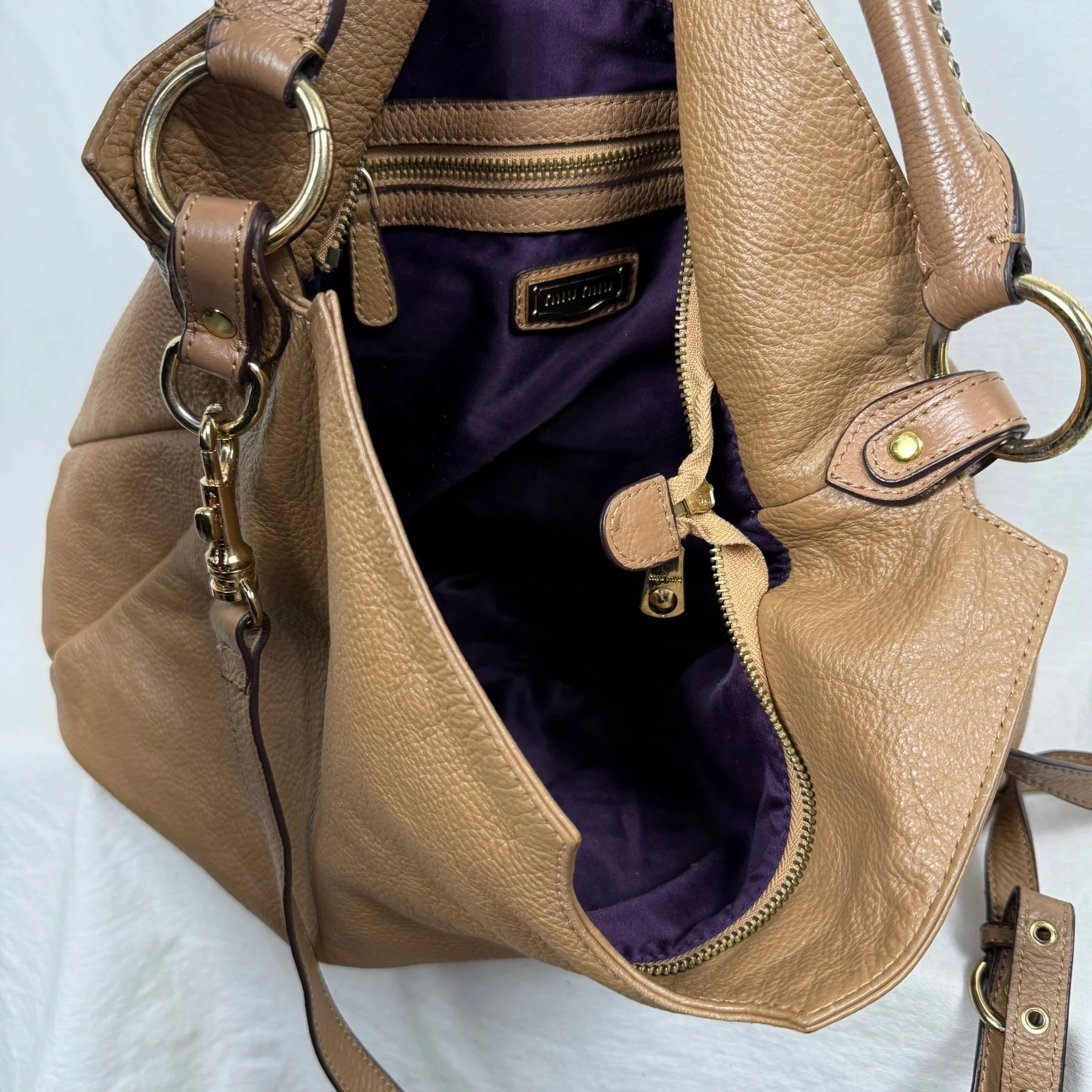 Miu Miu Studded Tassel Shoulder Bag - Image 9