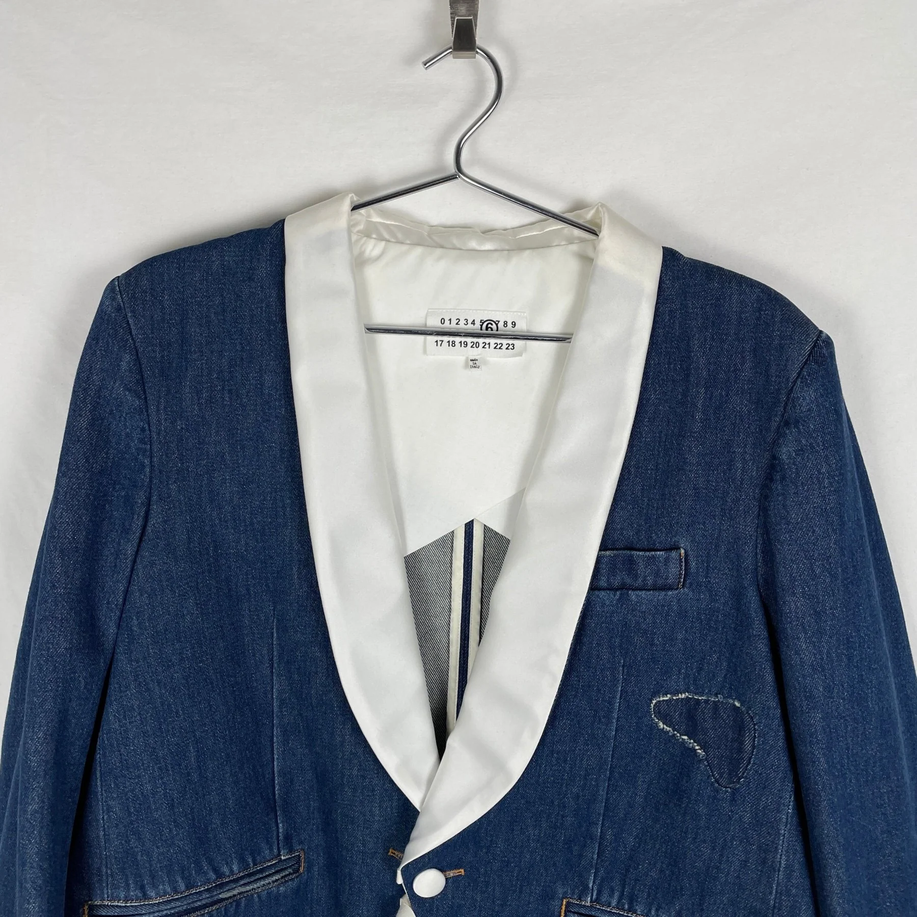 SS20 Maison Margiela MM6 Shawl Lapel Docking Blazer - Image 3