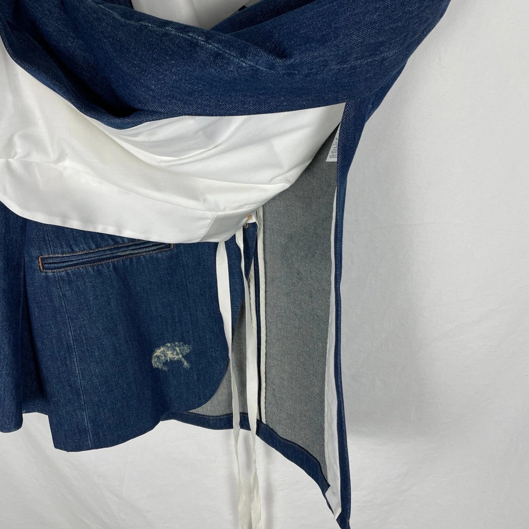 SS20 Maison Margiela MM6 Shawl Lapel Docking Blazer - Image 4